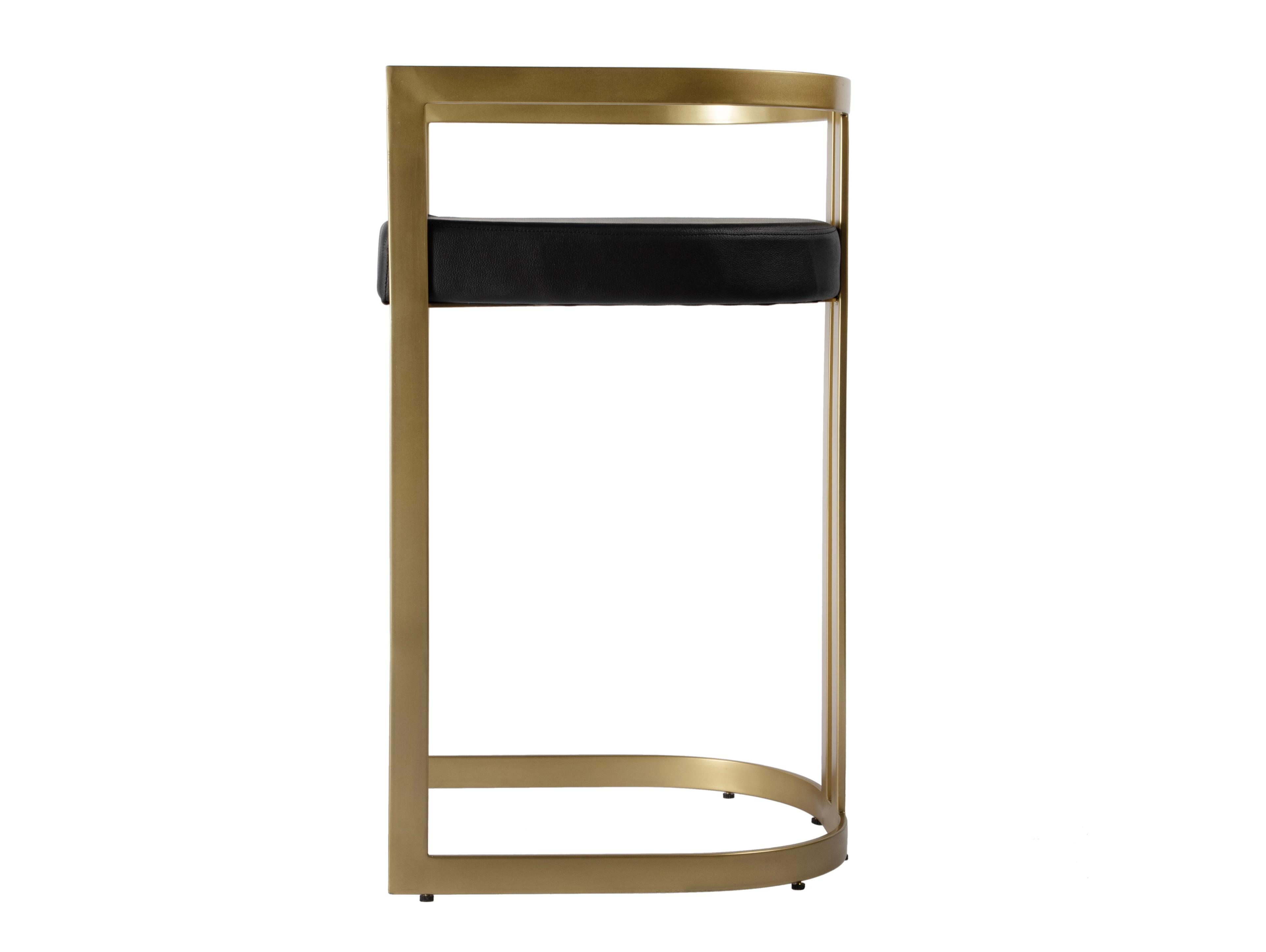 Butler Clarence Black Leather Faux Bar Stool