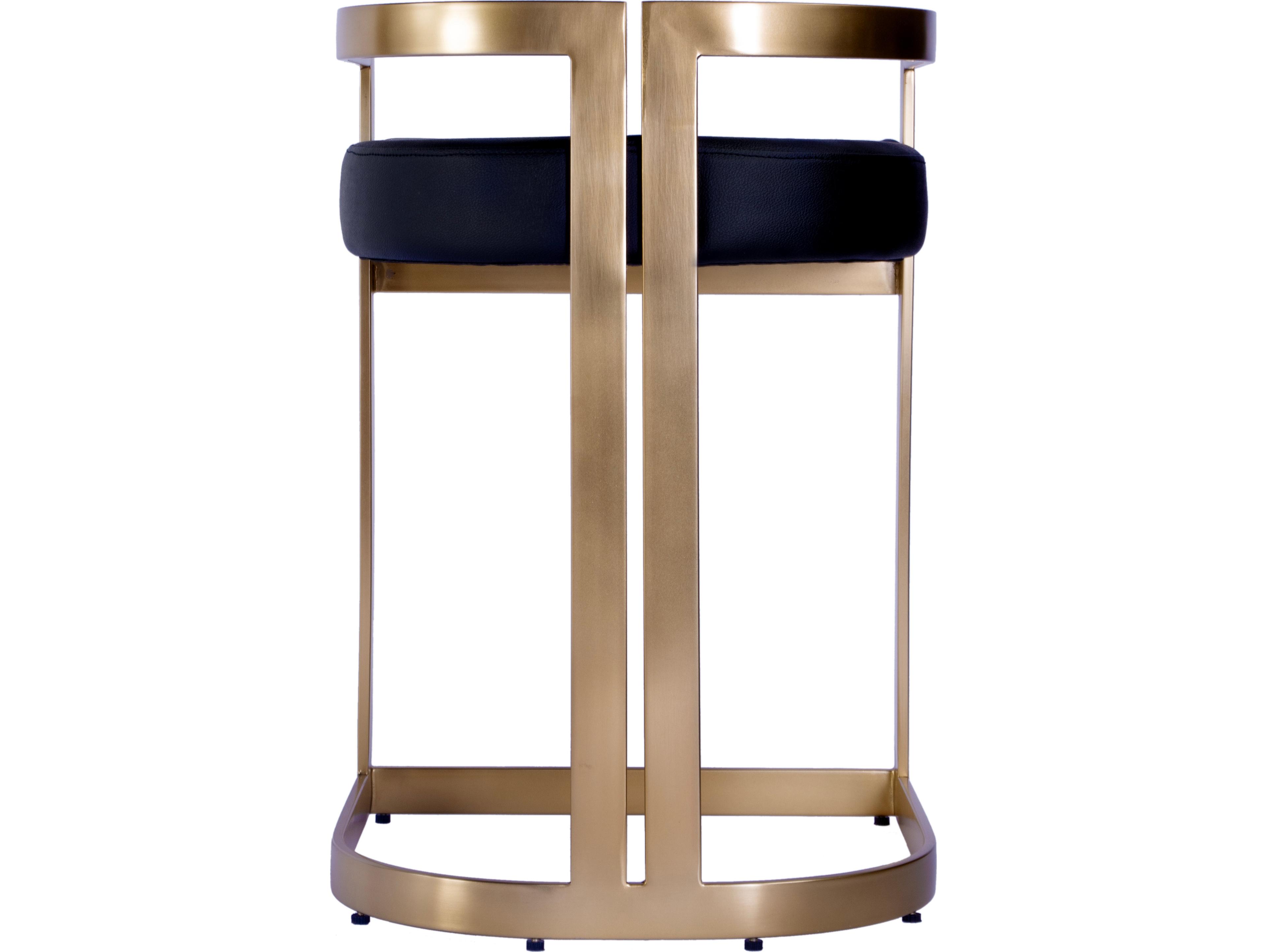 Butler Clarence Black Leather Faux Counter Stool