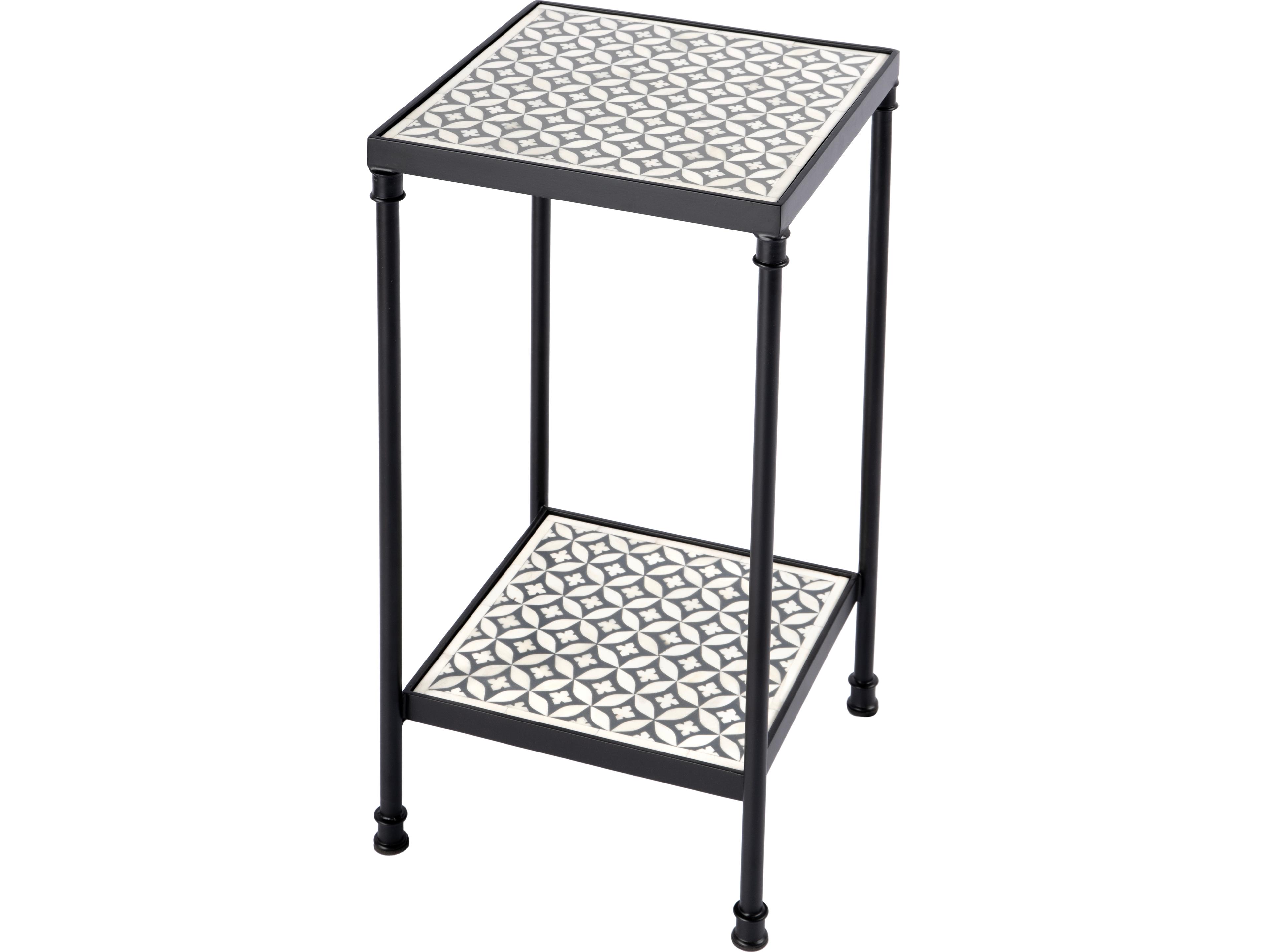Butler Lana Square Resin Gray Bone Inlay End Table