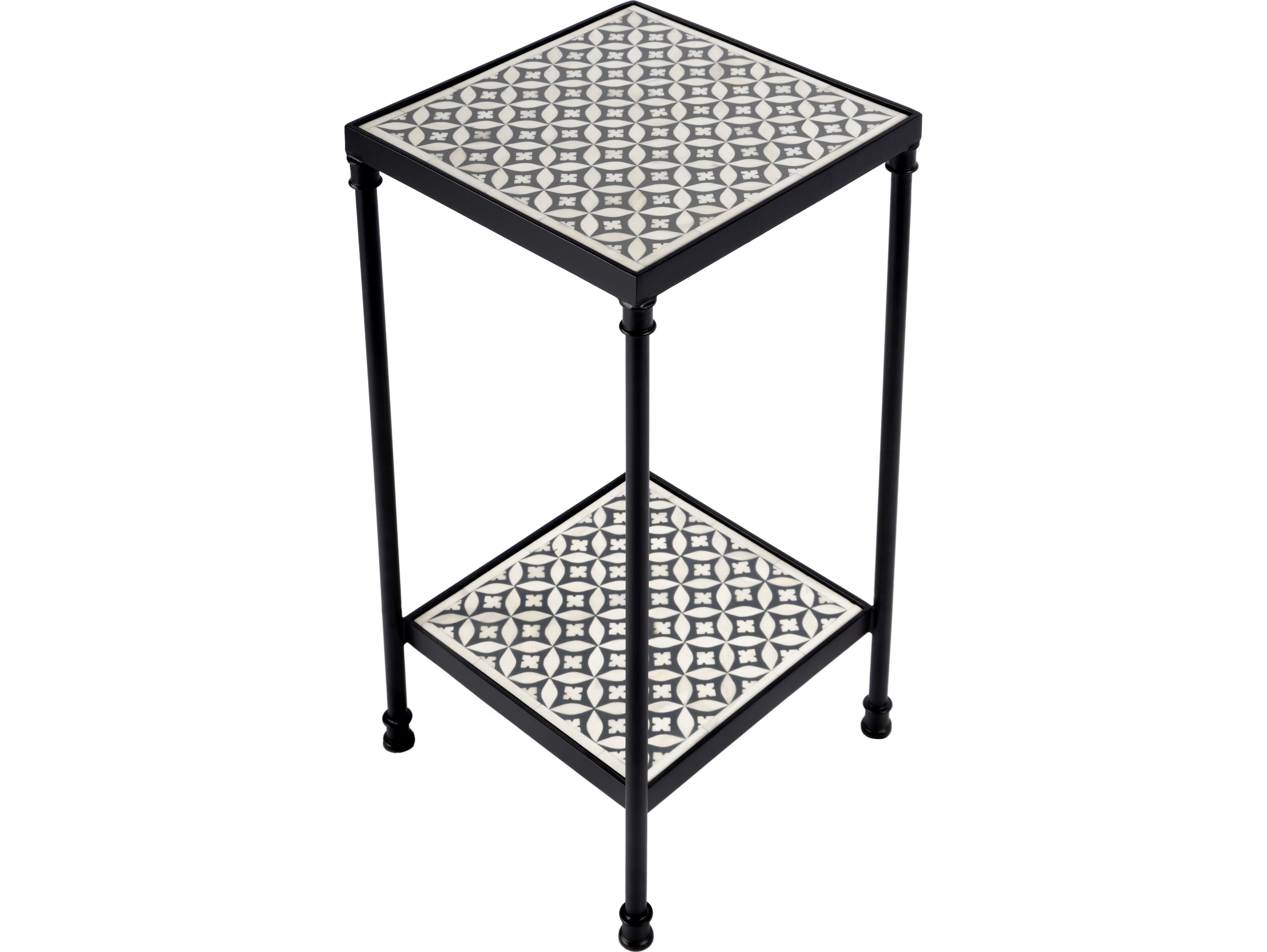 Butler Lana Square Resin Gray Bone Inlay End Table