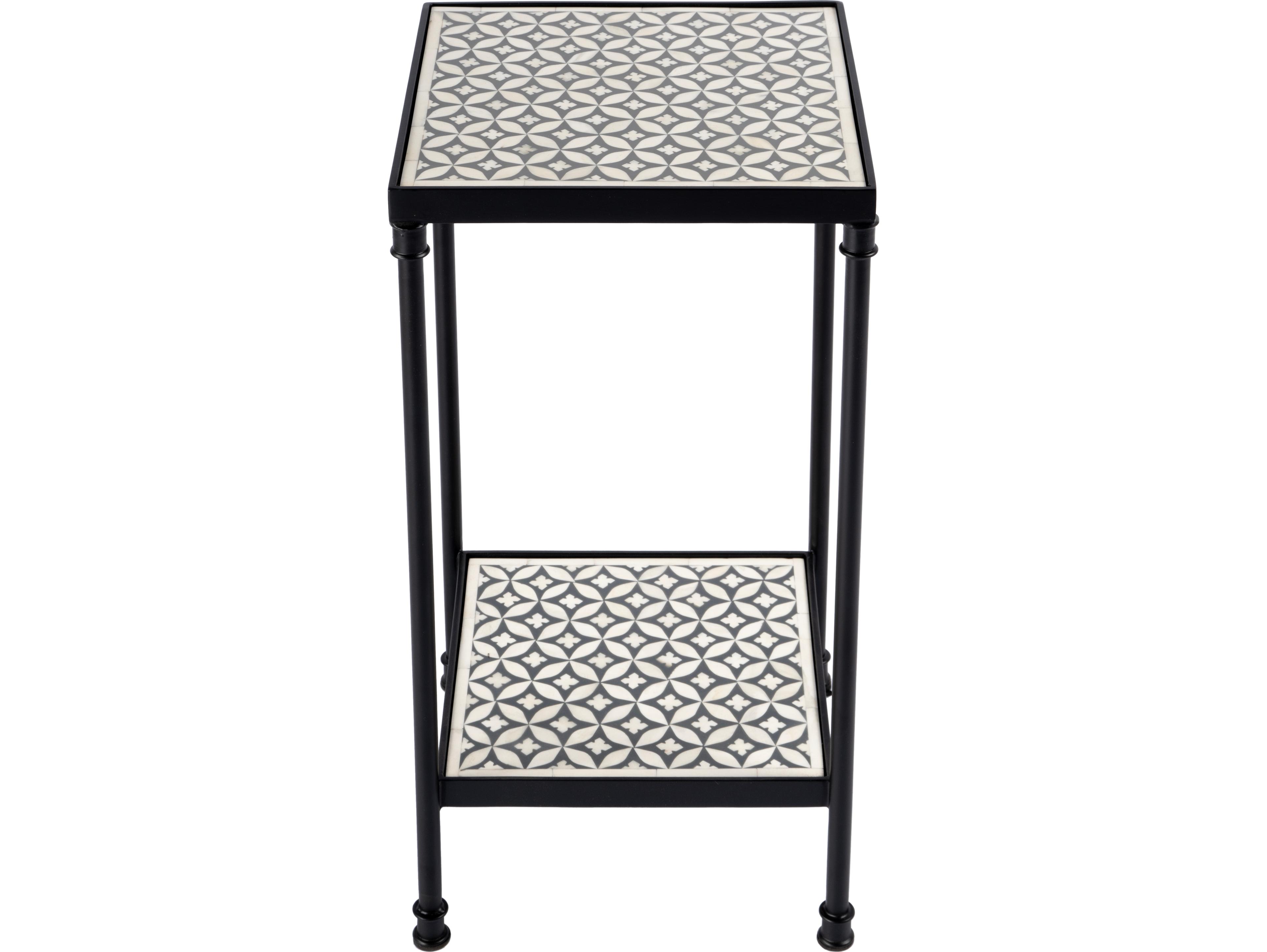 Butler Lana Square Resin Gray Bone Inlay End Table