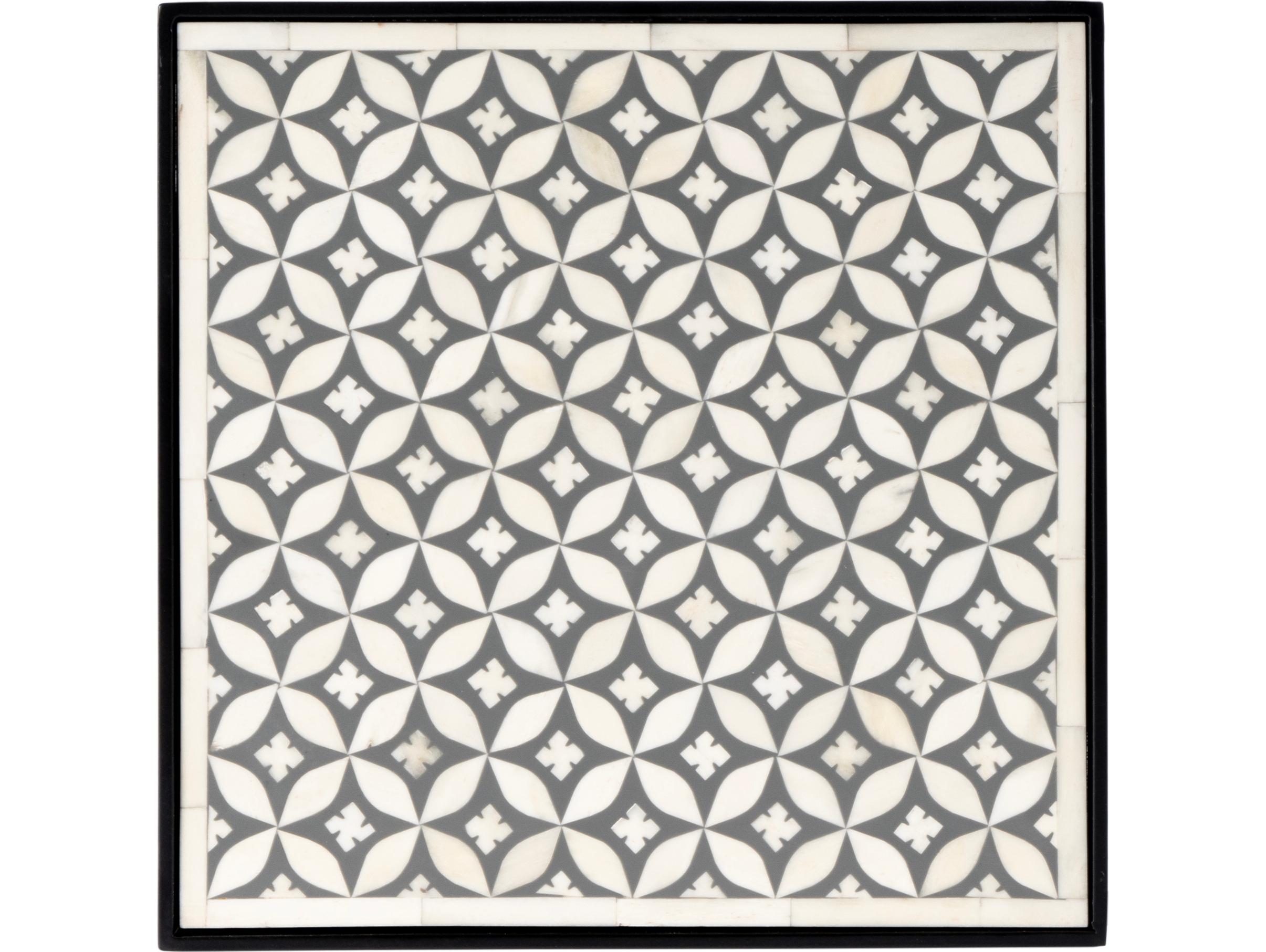 Butler Lana Square Resin Gray Bone Inlay End Table