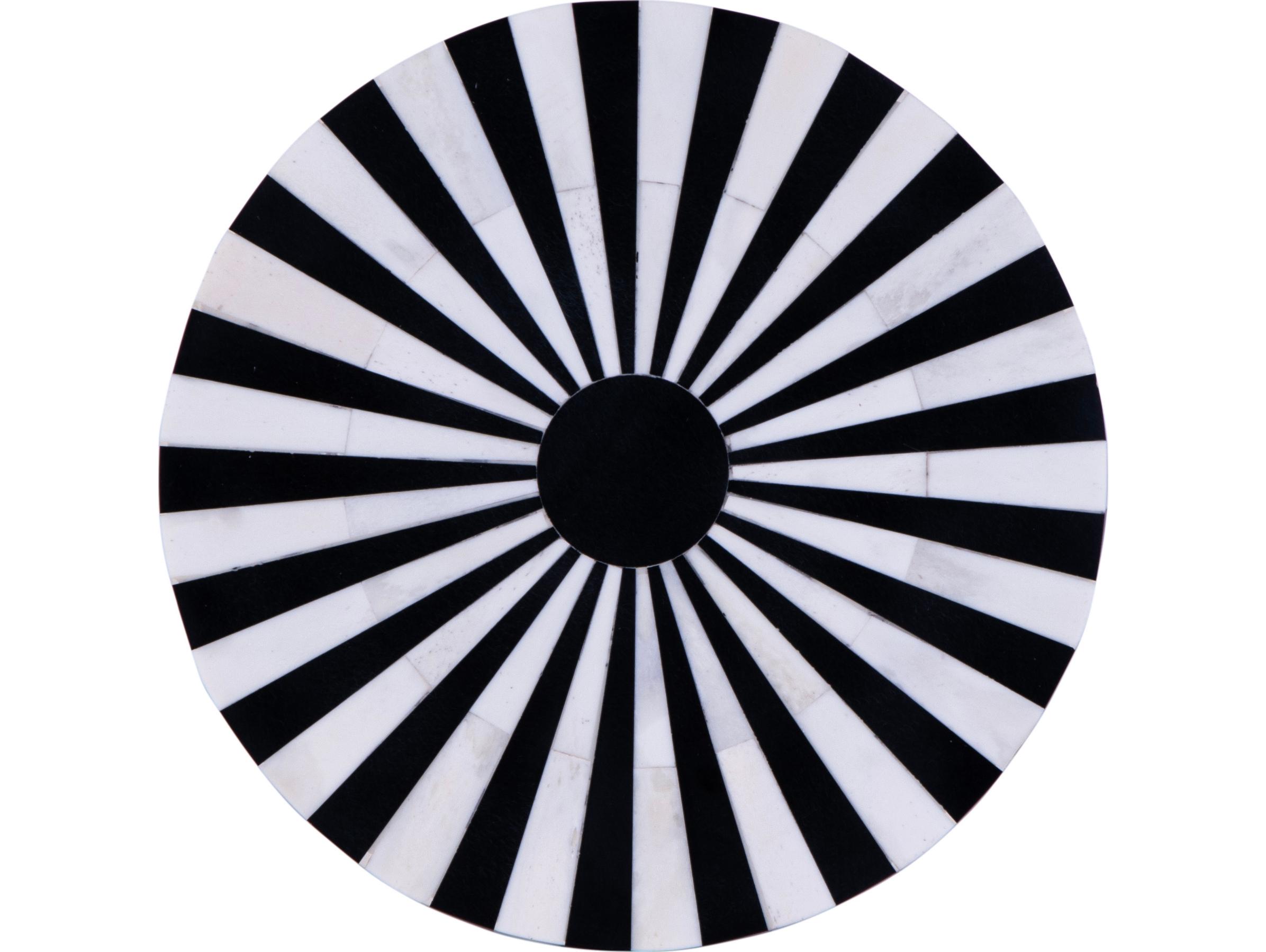 Butler Zane Round Resin Black Bone End Table