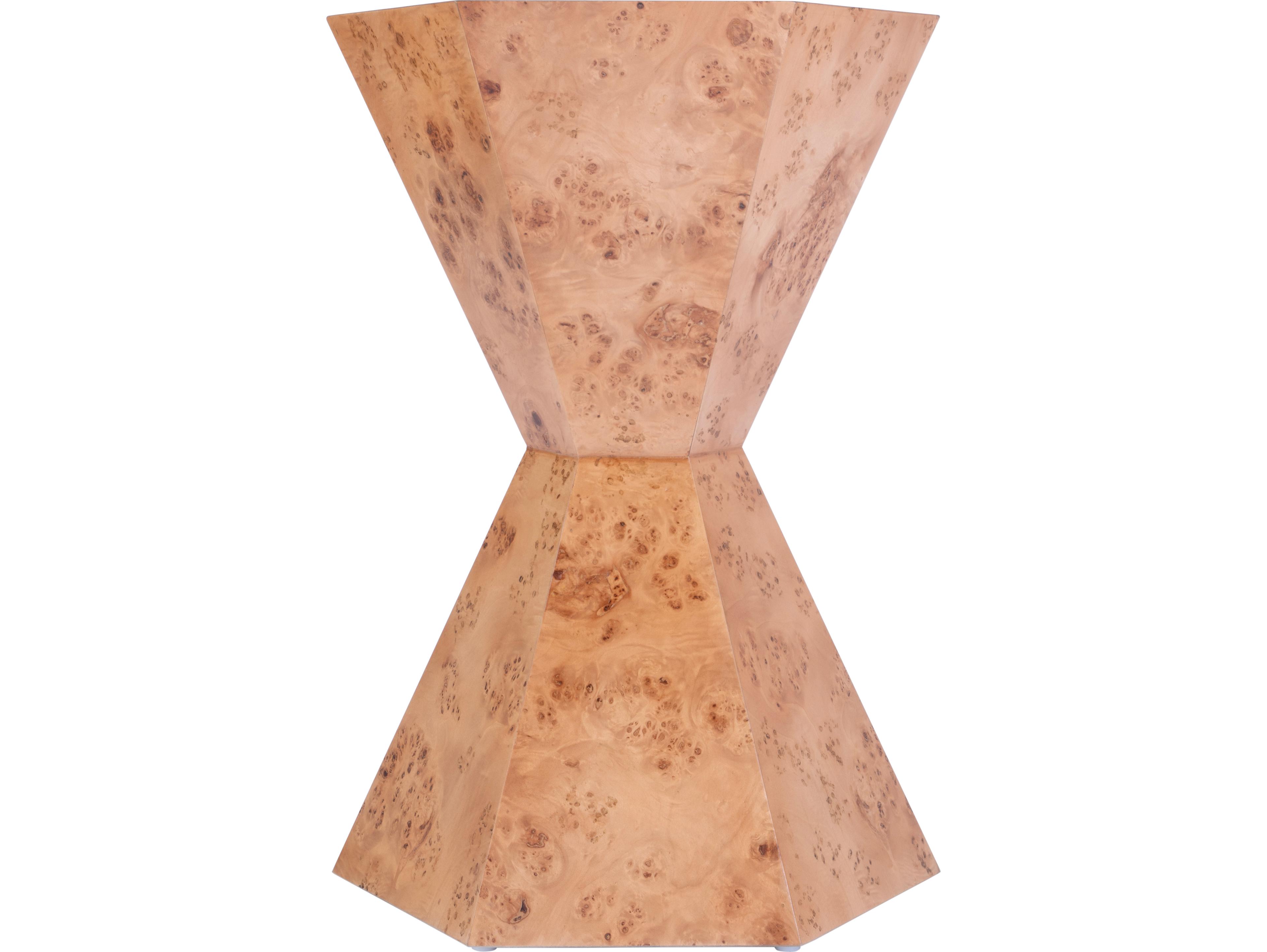 Butler Billie Hexagon Wood Traditional Burl End Table