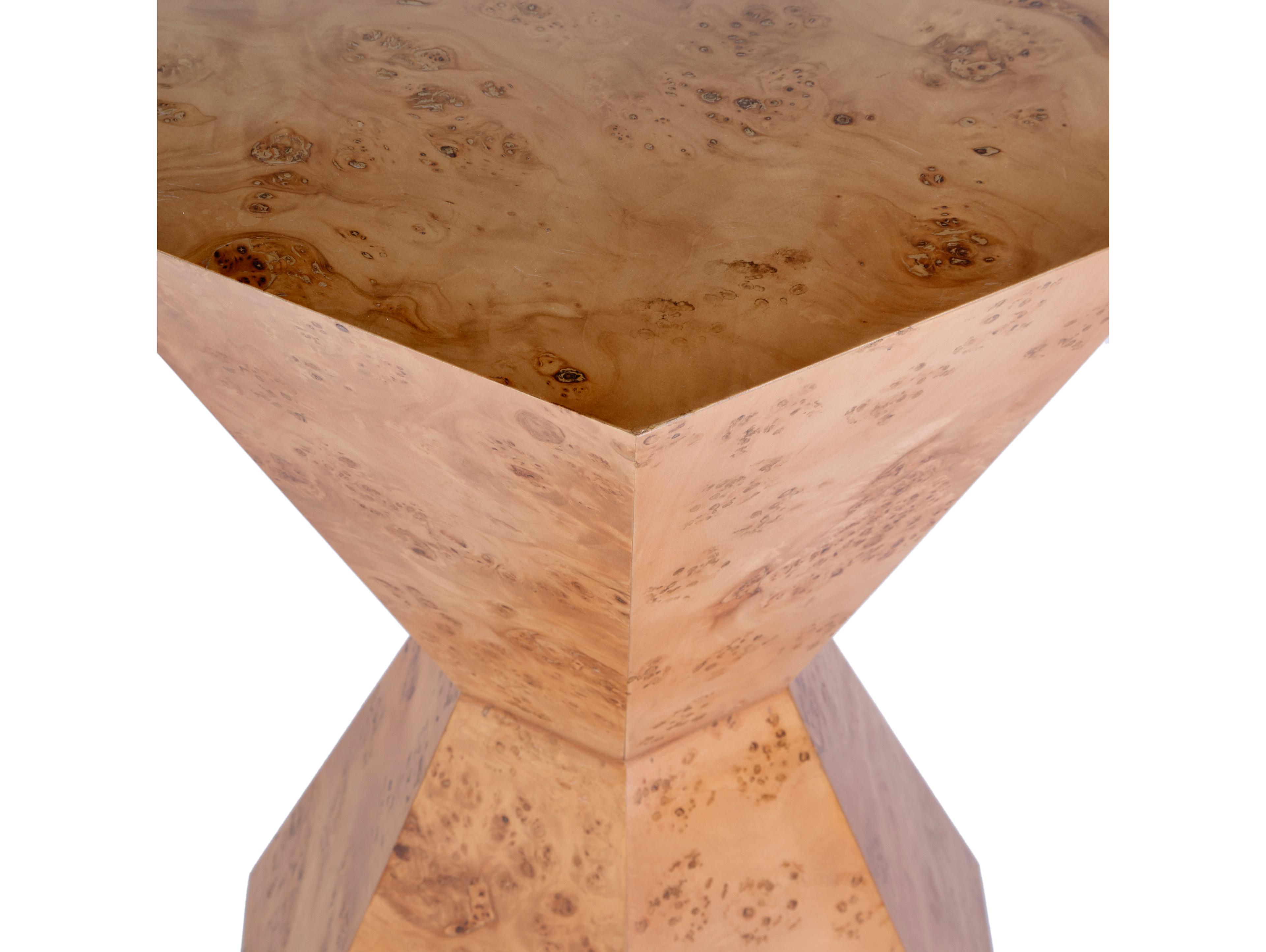 Butler Billie Hexagon Wood Traditional Burl End Table