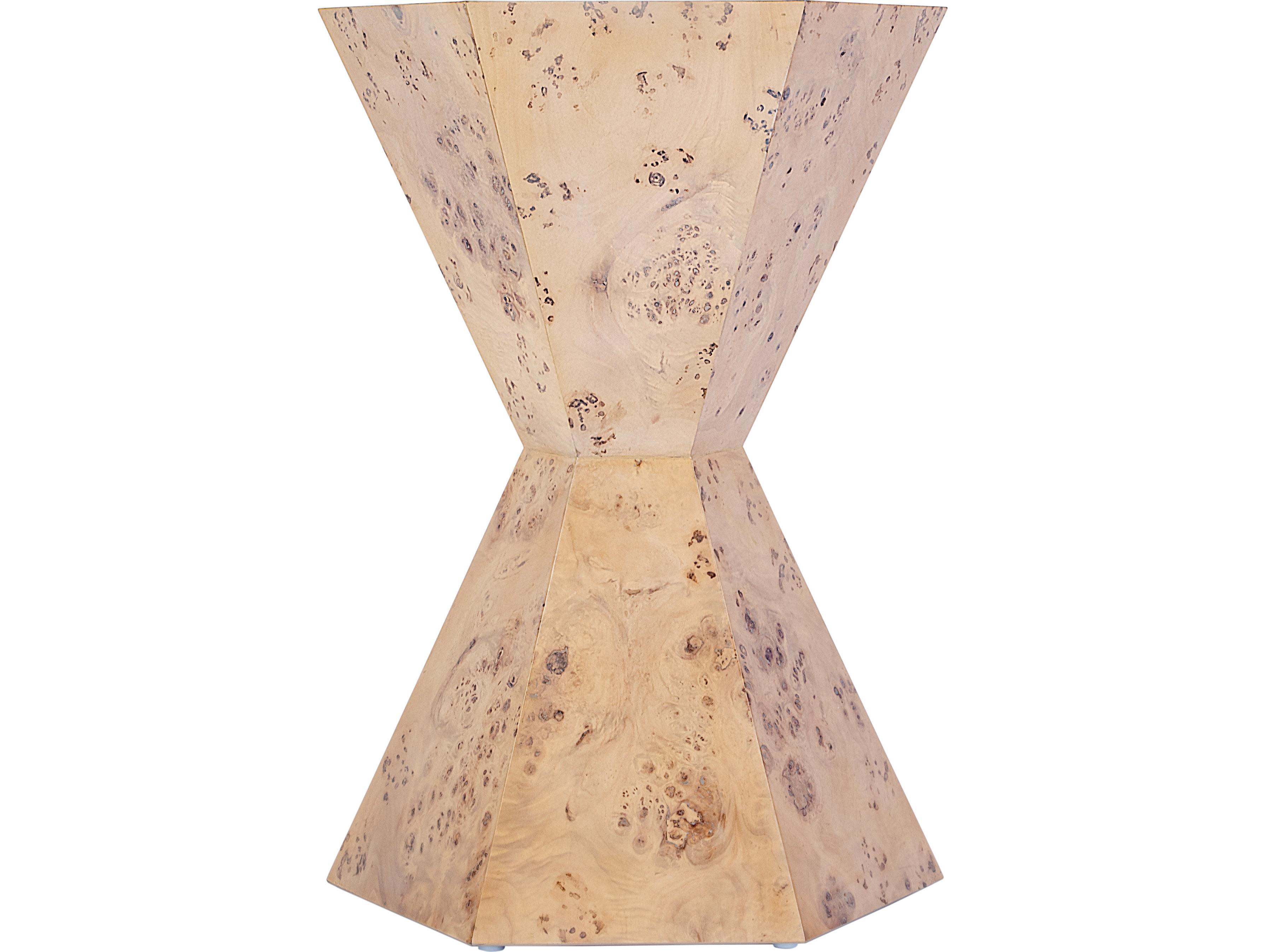 Butler Billie Hexagon Wood Light Burl End Table