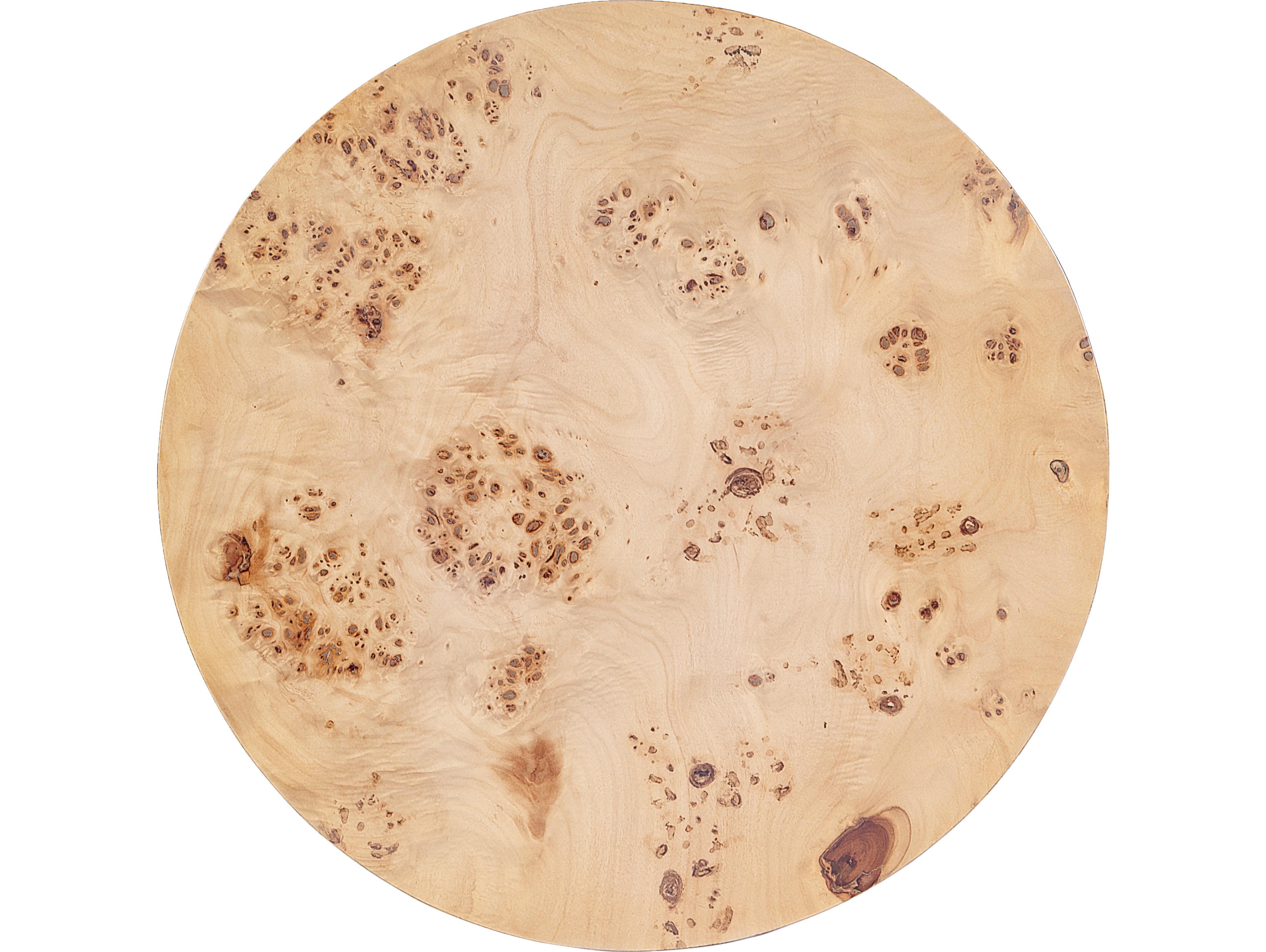 Butler Billie Round Wood Light Burl End Table