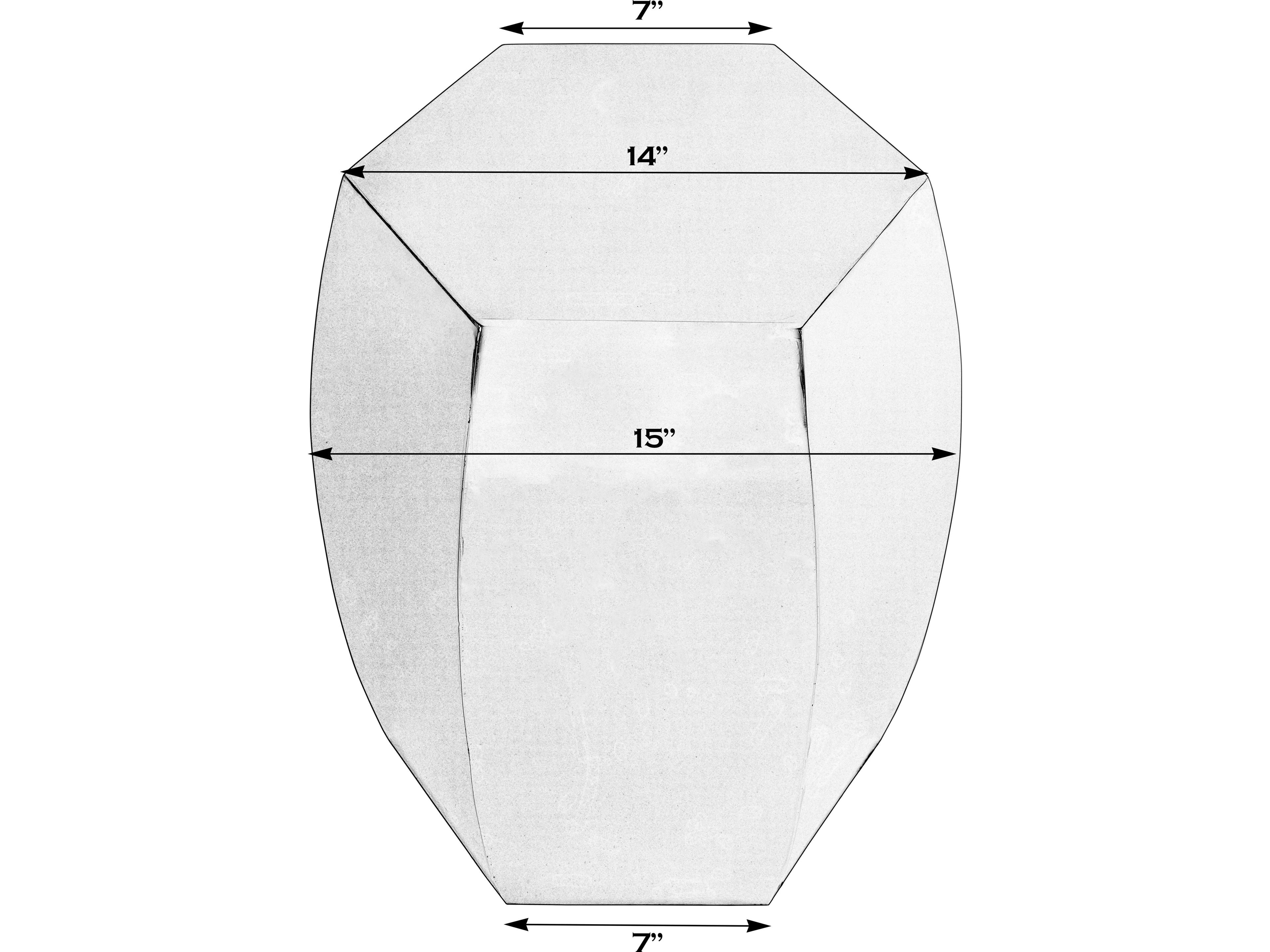 Butler Carter Hexagon Metal Silver End Table