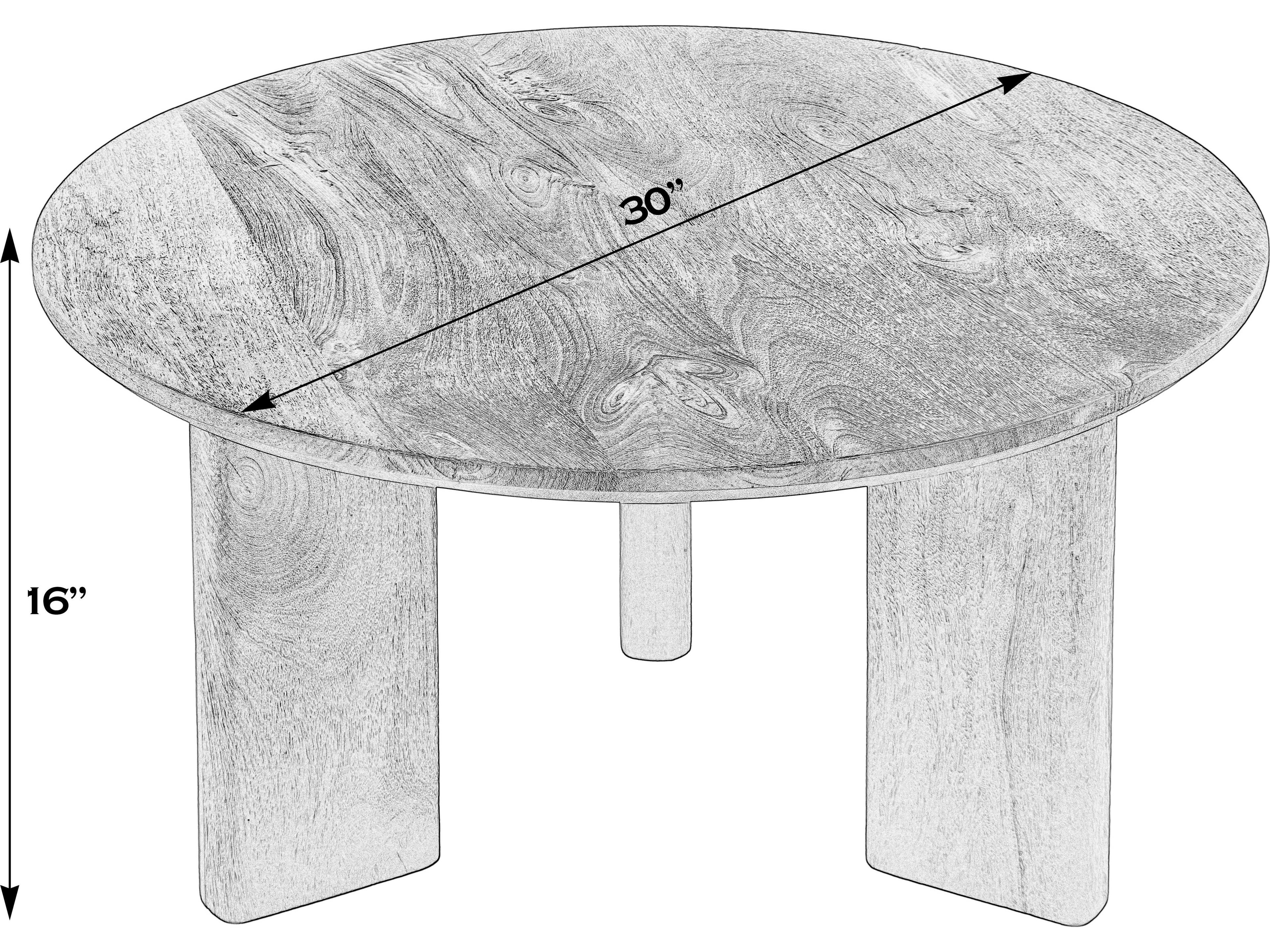 Butler Jenni Round Wood Black Coffee Table