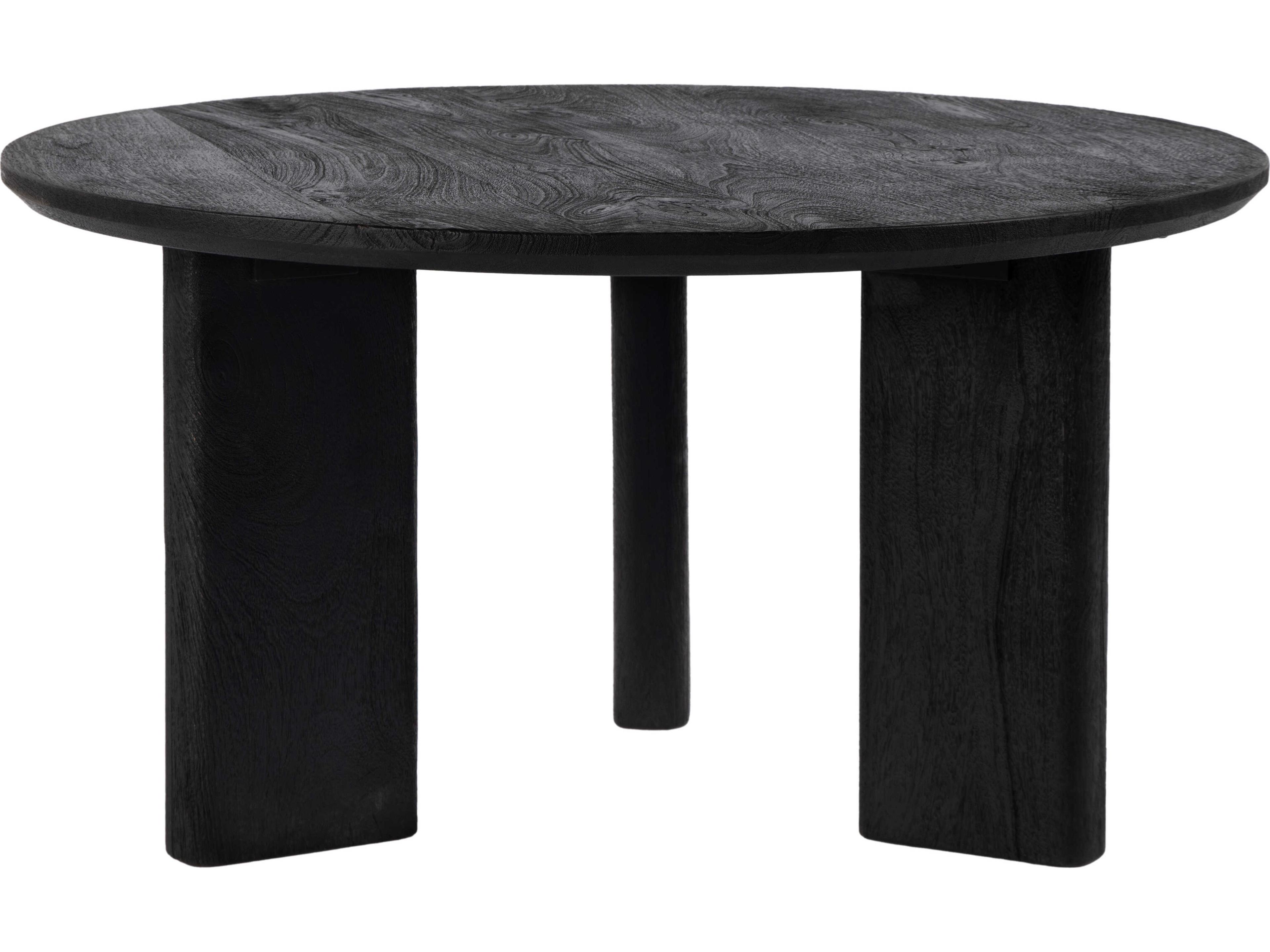 Butler Jenni Round Wood Black Coffee Table