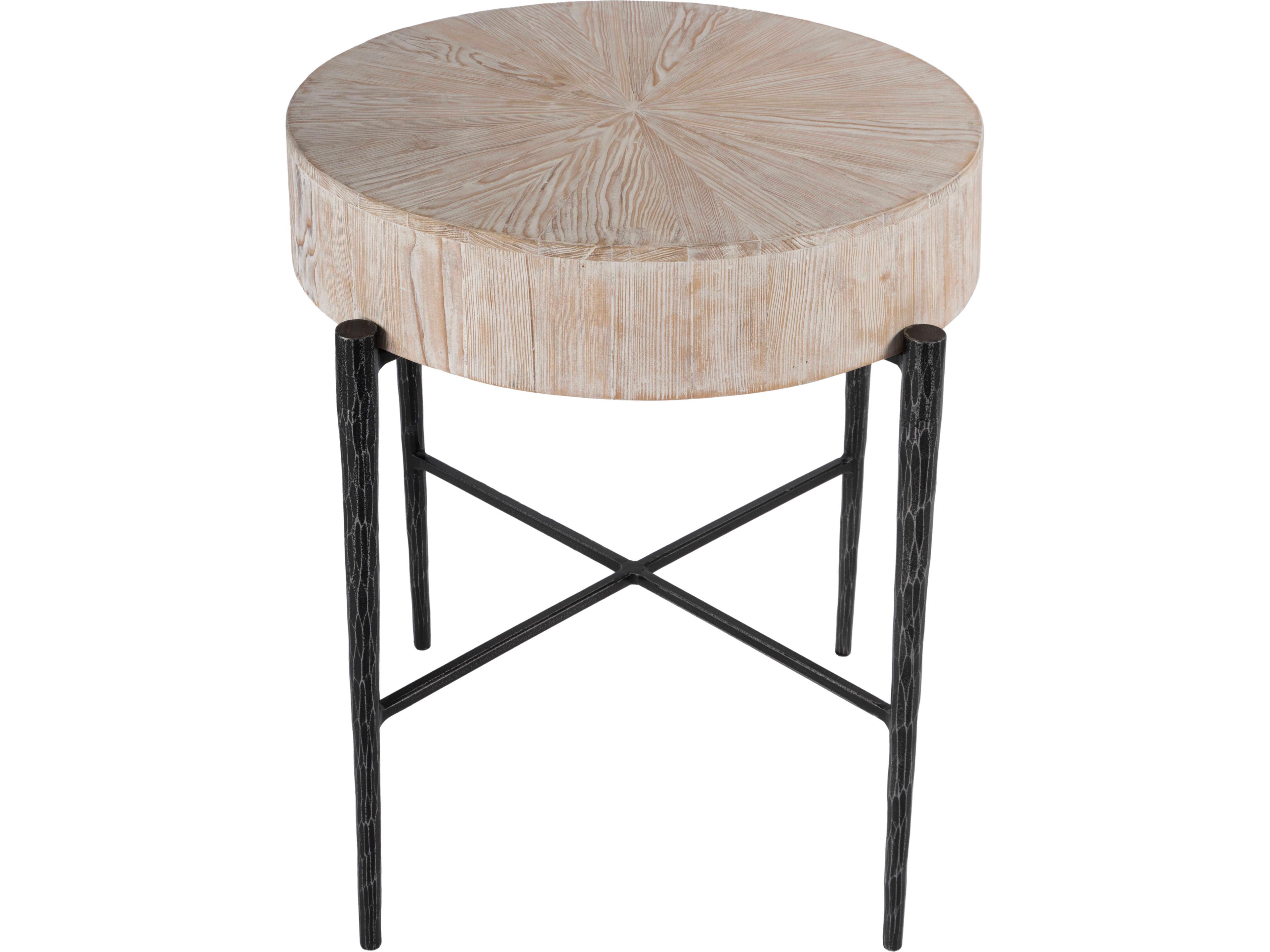 Butler Akemi Round Wood Light Brown End Table