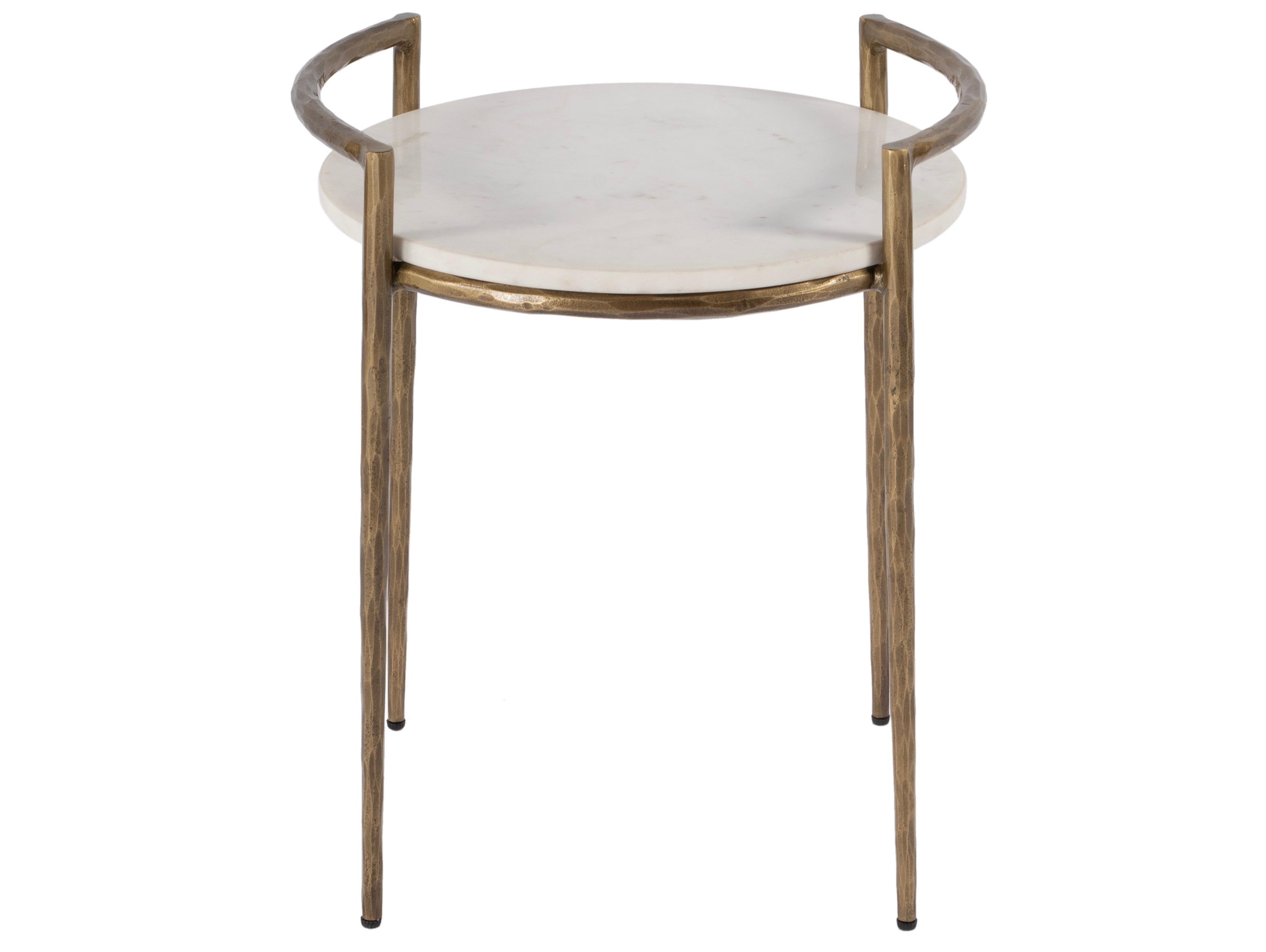 Butler Madlyn Round Marble And Metal End Table