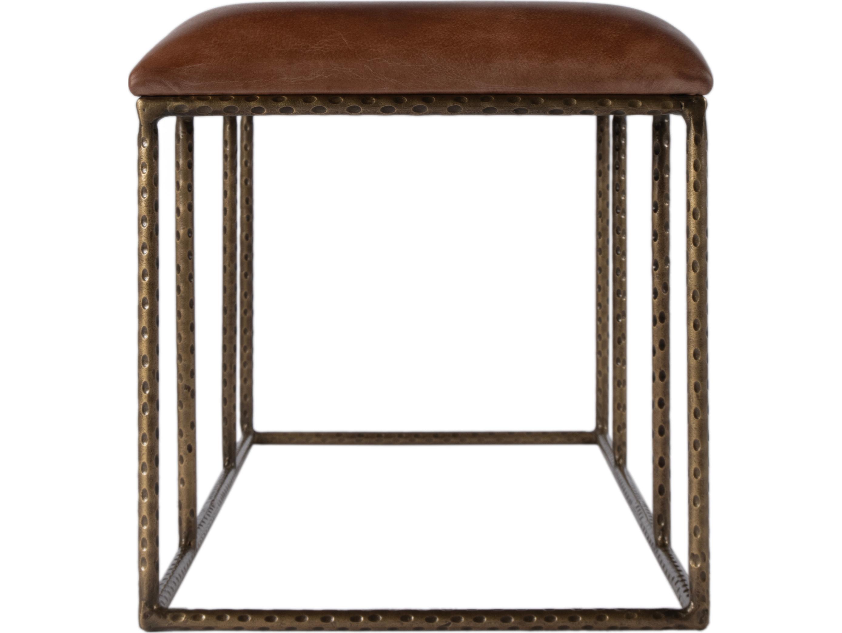 Butler Lloyd Brown Leather Accent Bench