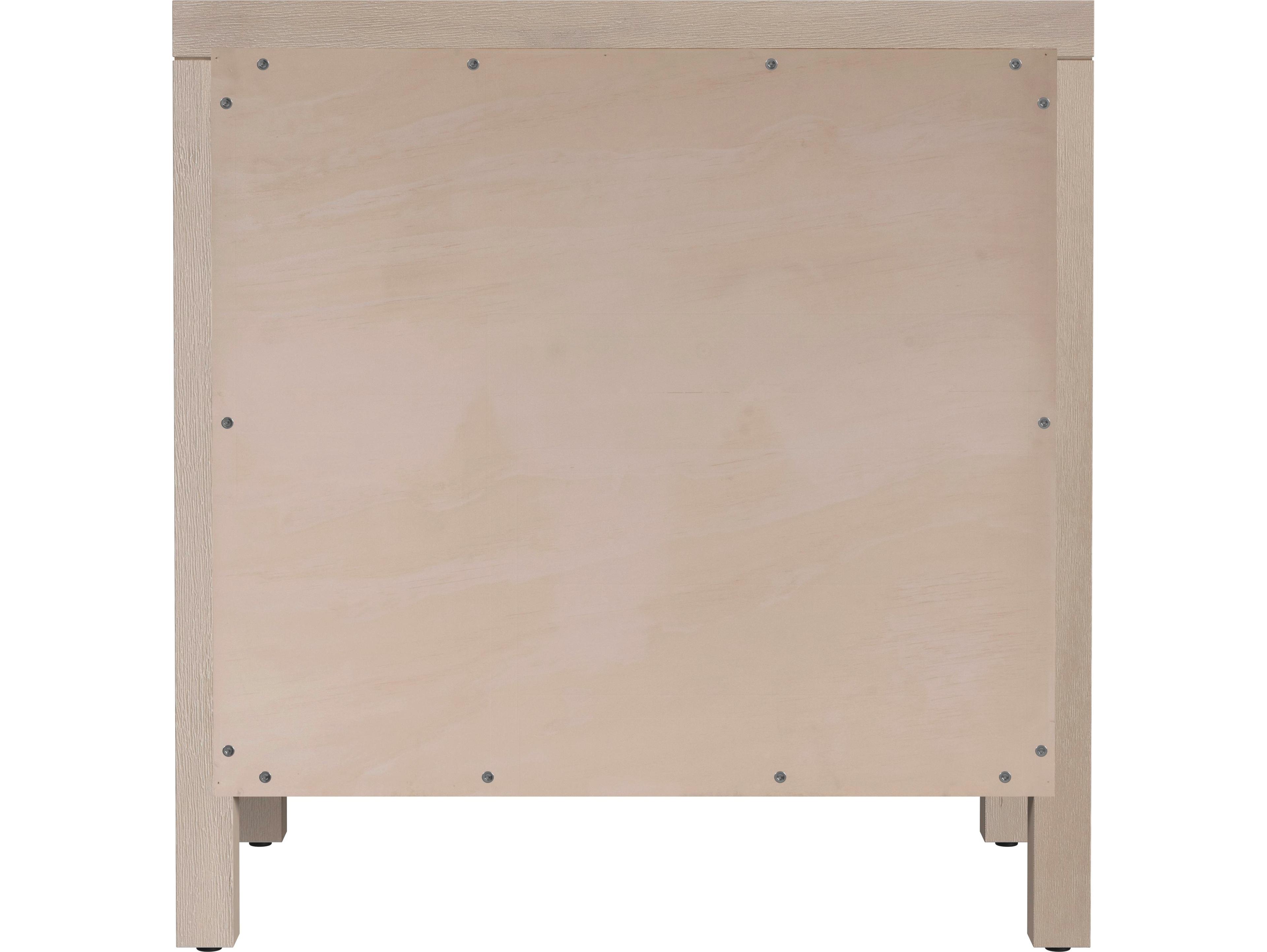 Butler Nora 3-Drawers Beige Acacia Wood Nightstand