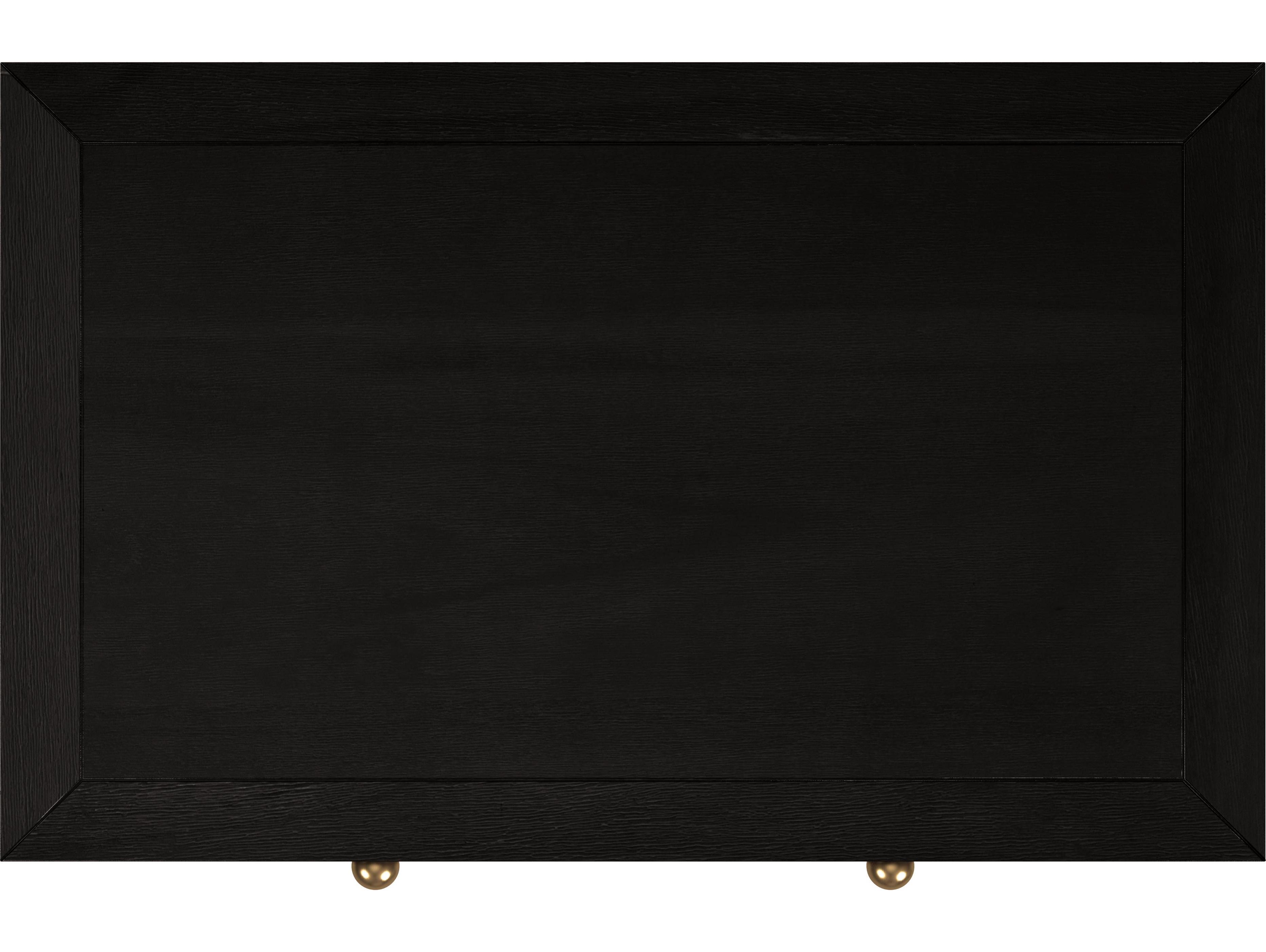 Butler Nora 3-Drawers Black Acacia Wood Nightstand