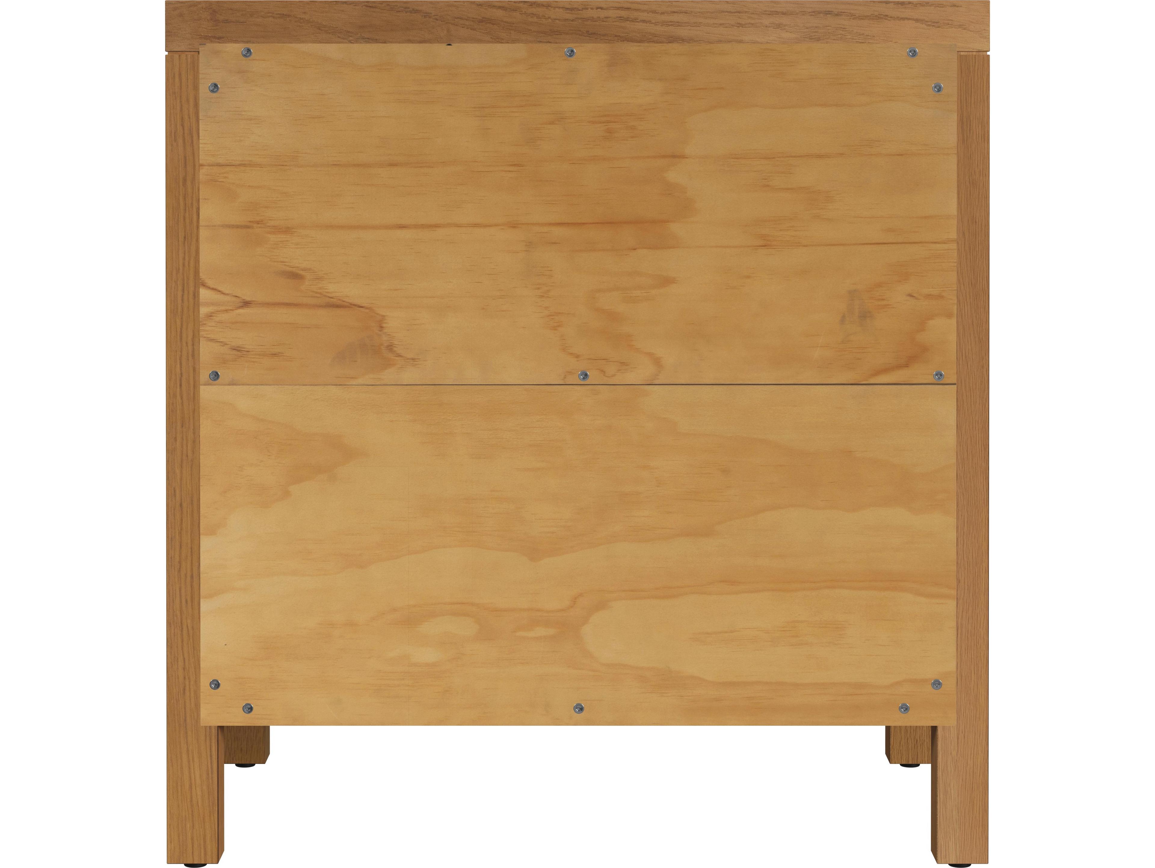 Butler Nora 3-Drawers Oak Wood Nightstand