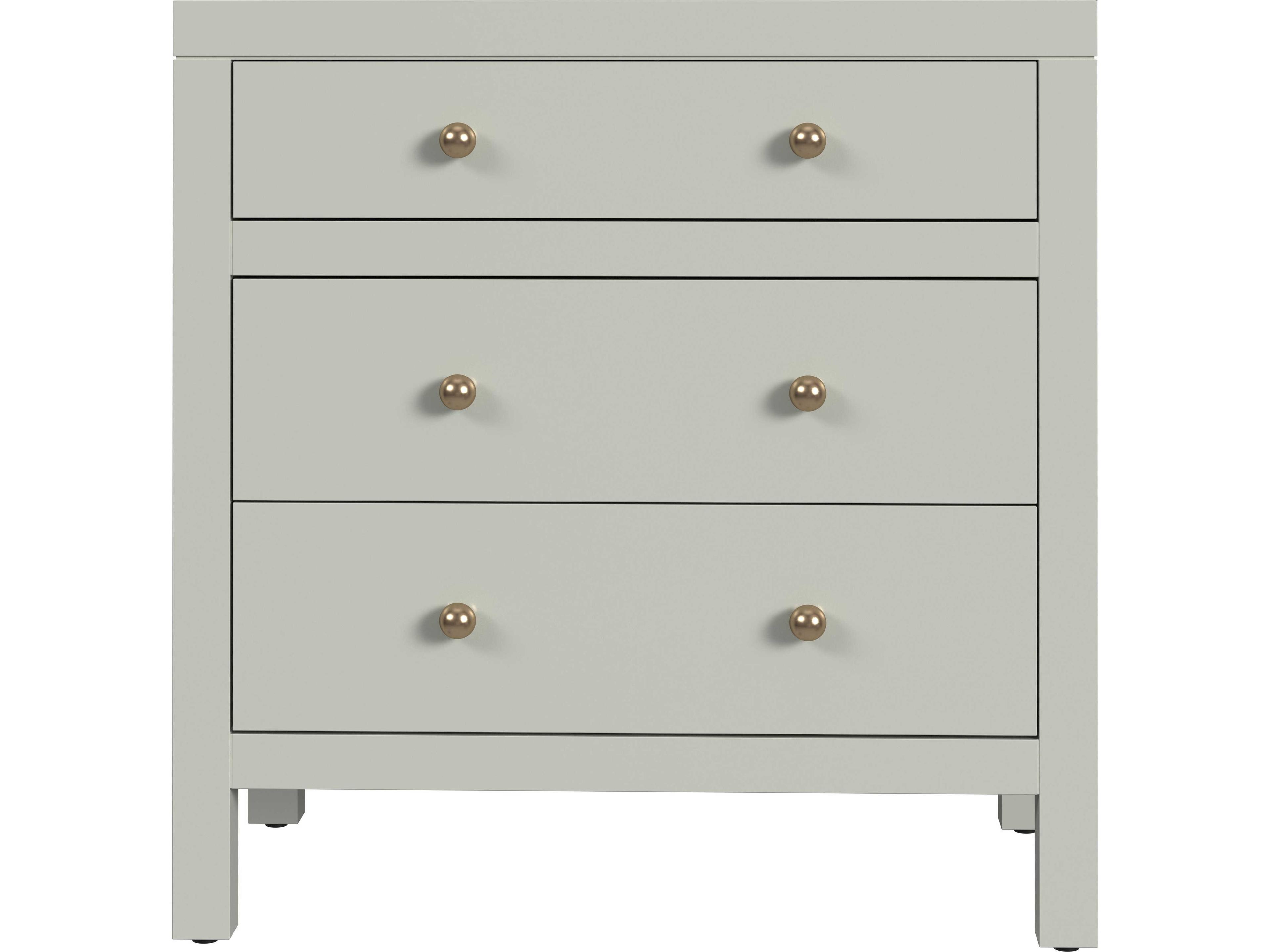 Butler Nora 3-Drawers Acacia Wood Nightstand