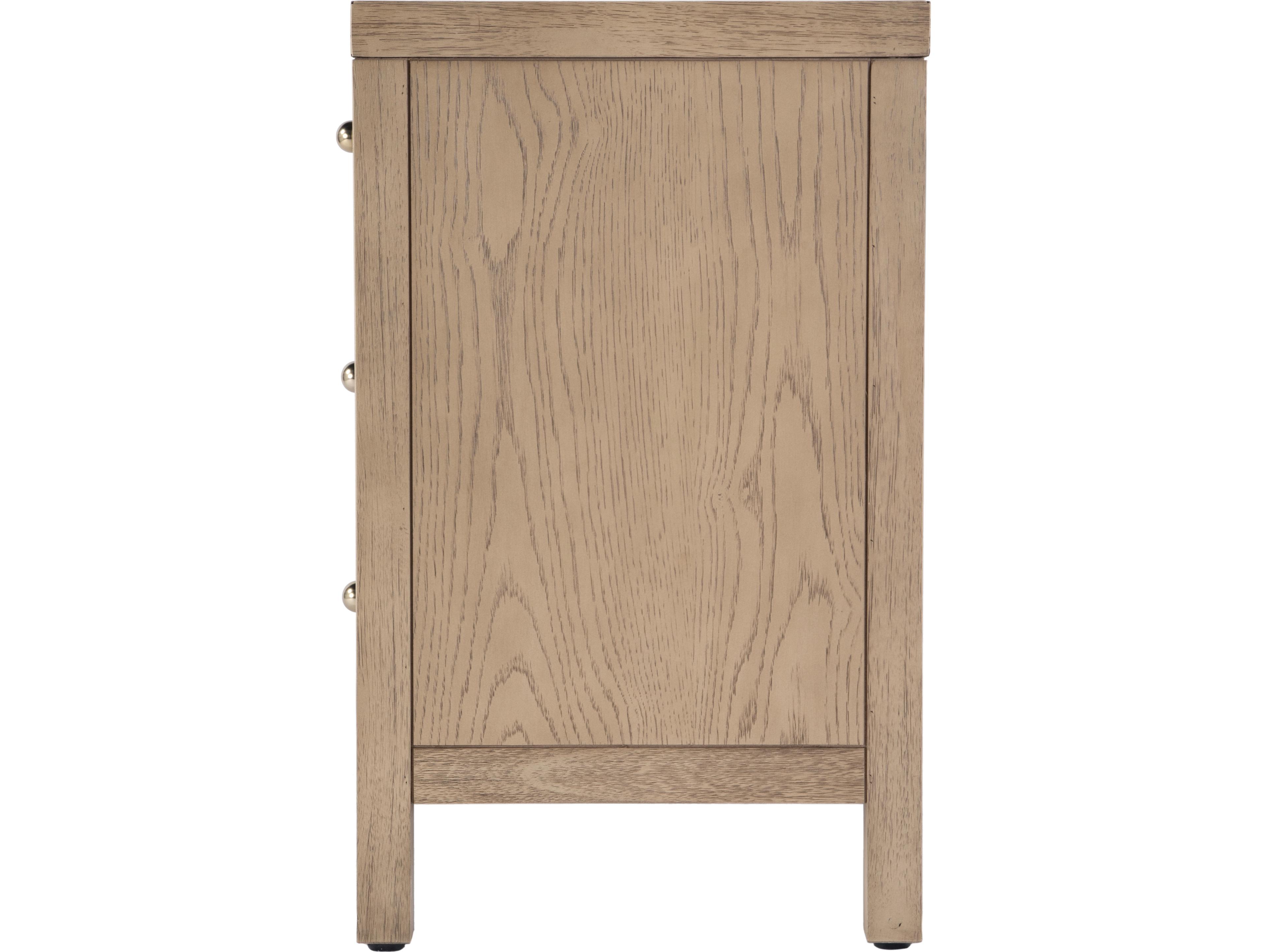 Butler Nora 3-Drawers Natural Acacia Wood Nightstand