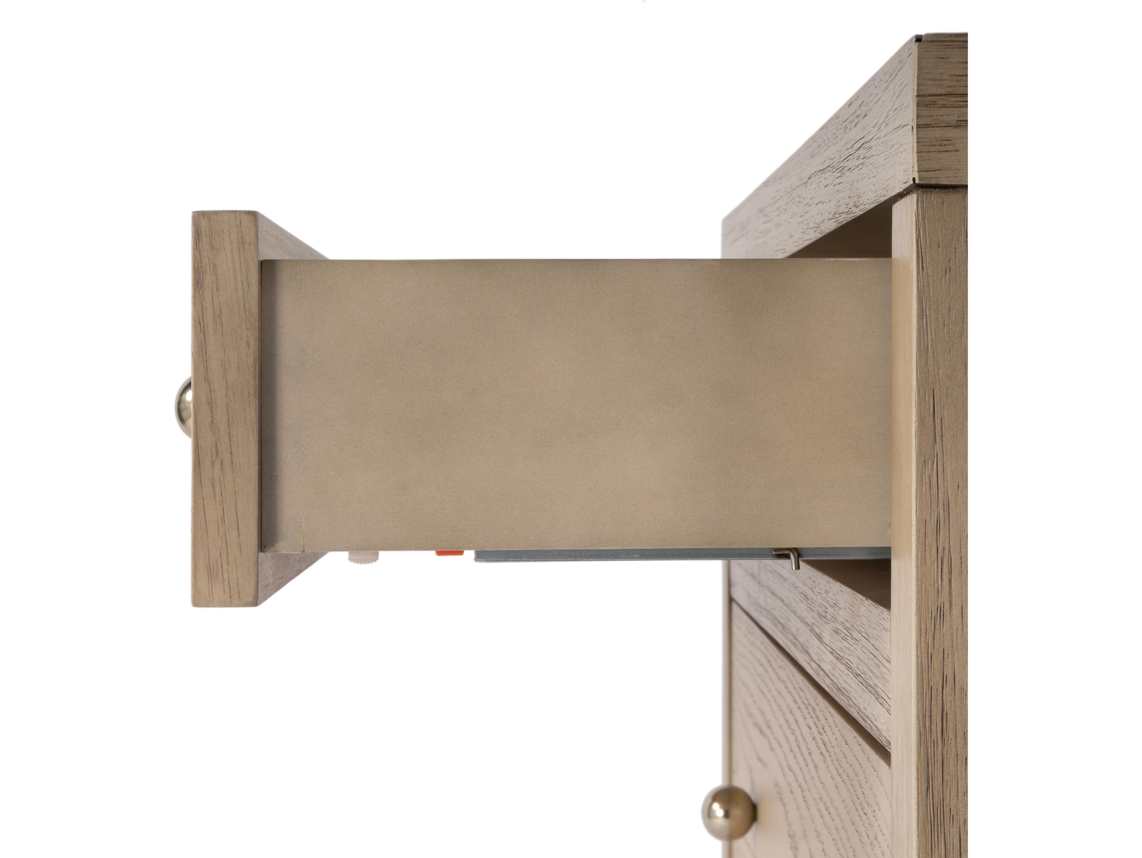 Butler Nora 3-Drawers Natural Acacia Wood Nightstand