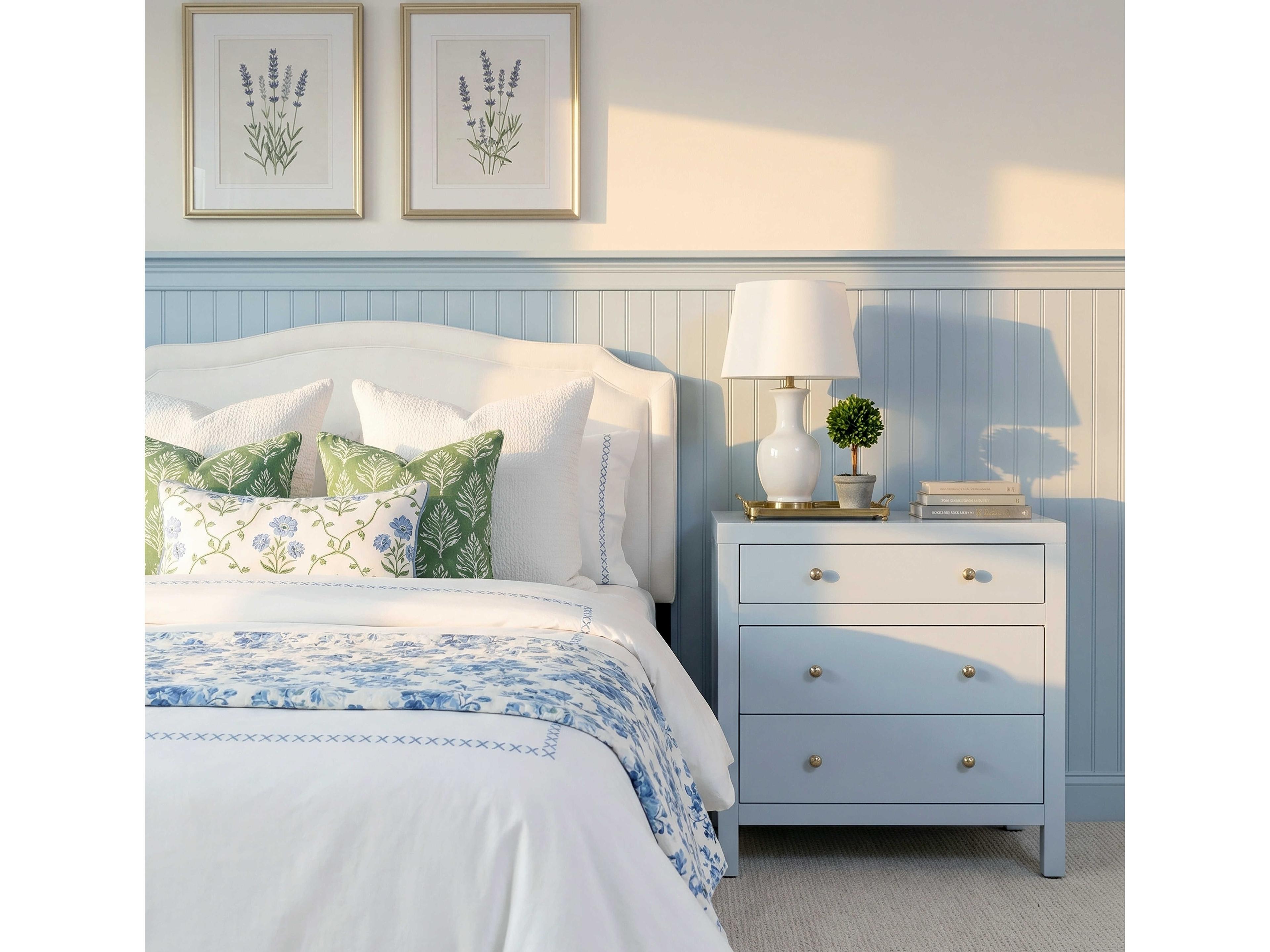 Butler Nora 3-Drawers Acacia Wood Nightstand