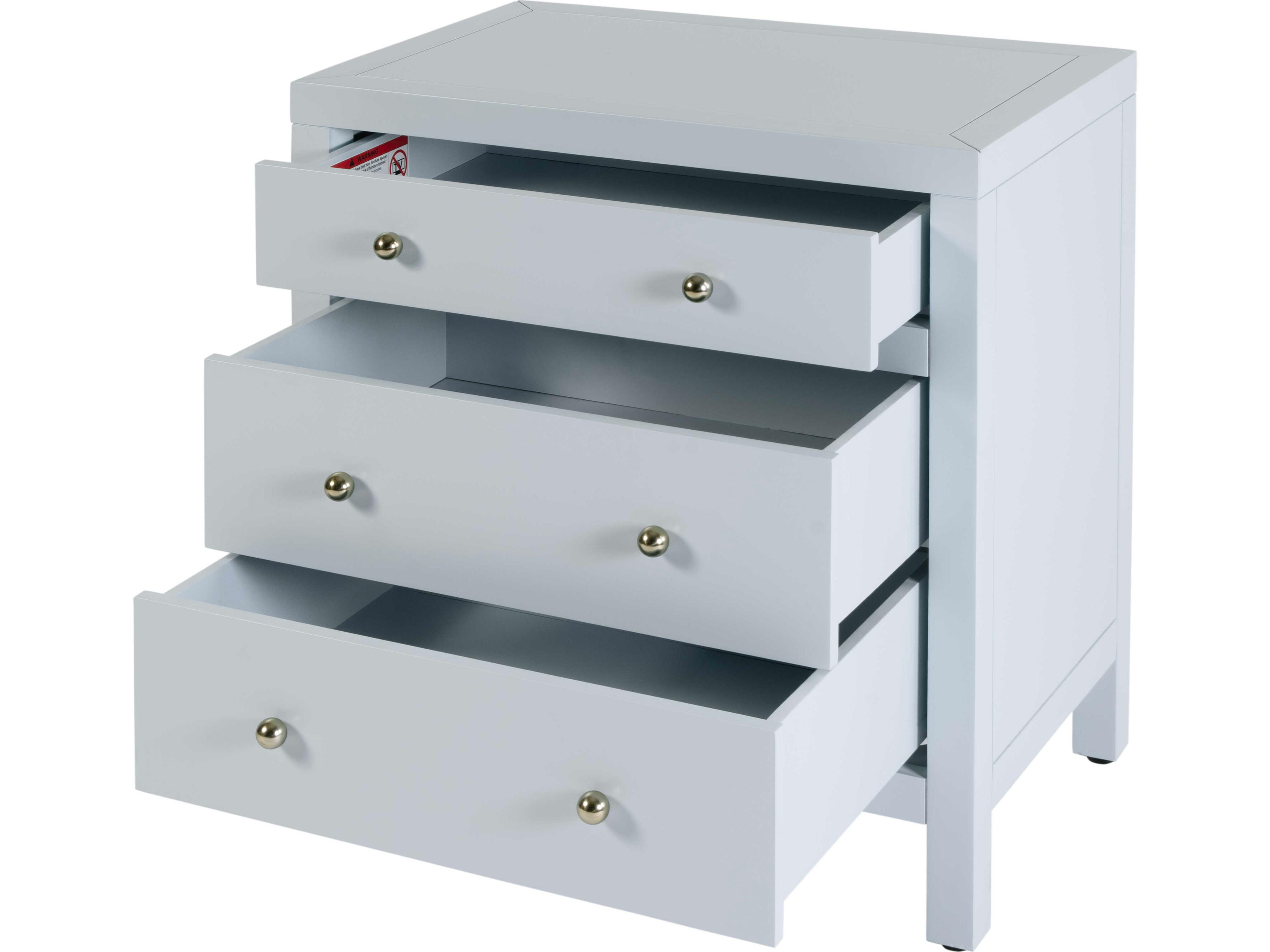 Butler Nora 3-Drawers Acacia Wood Nightstand