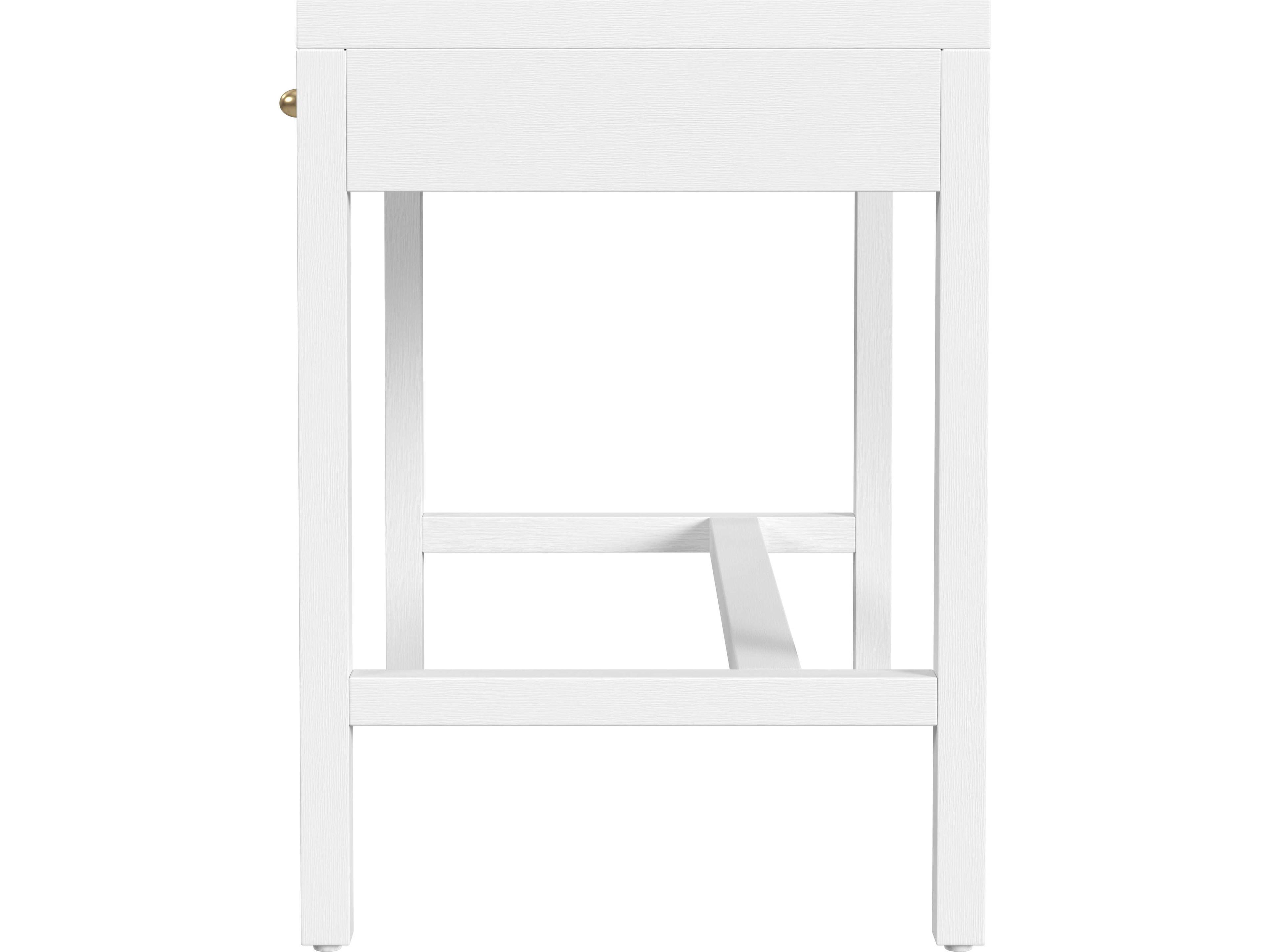 Butler Nora White Acacia Wood Writing Desk