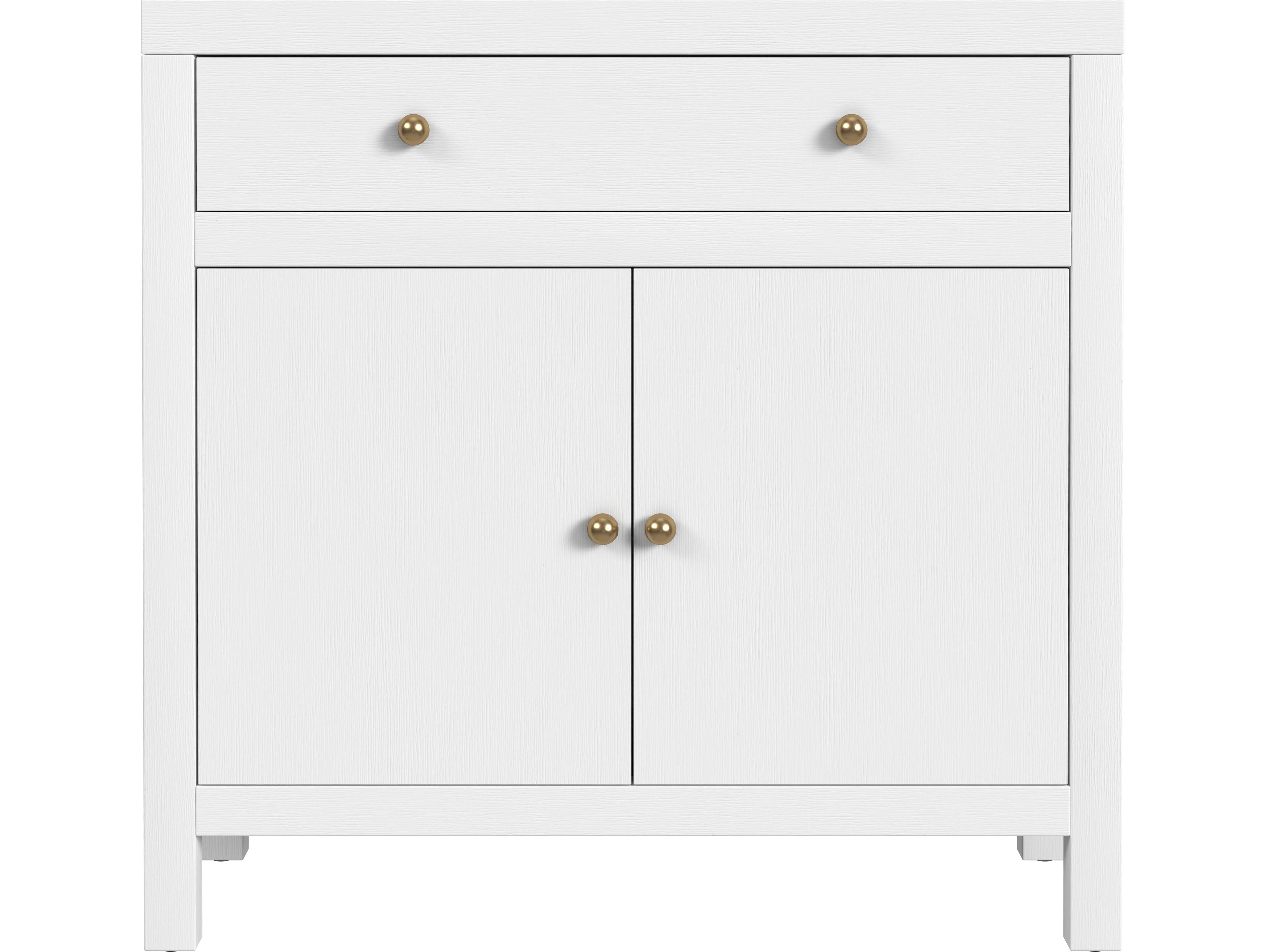 Butler Nora White Acacia Wood Accent Cabinet