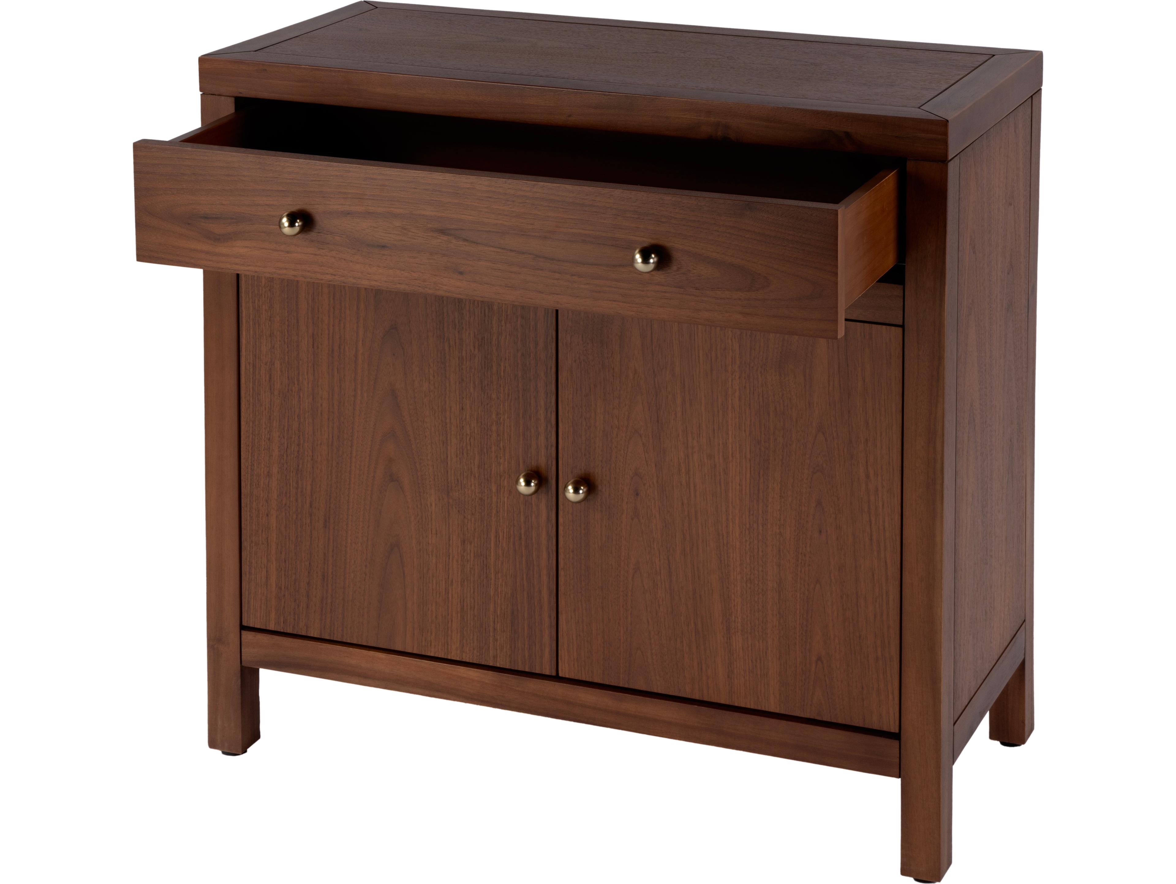 Butler Nora Walnut Brown Acacia Wood Accent Cabinet