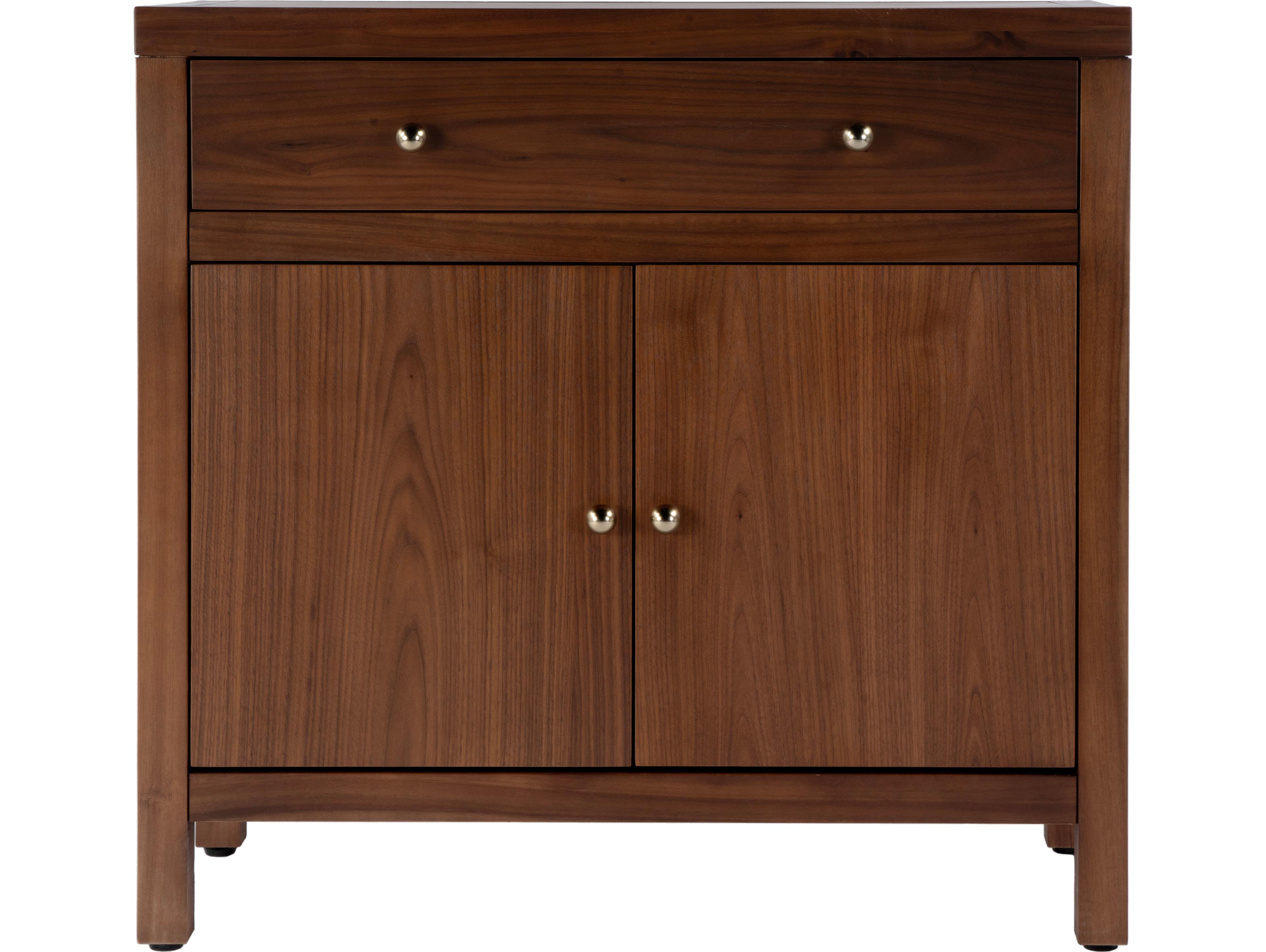 Butler Nora Walnut Brown Acacia Wood Accent Cabinet