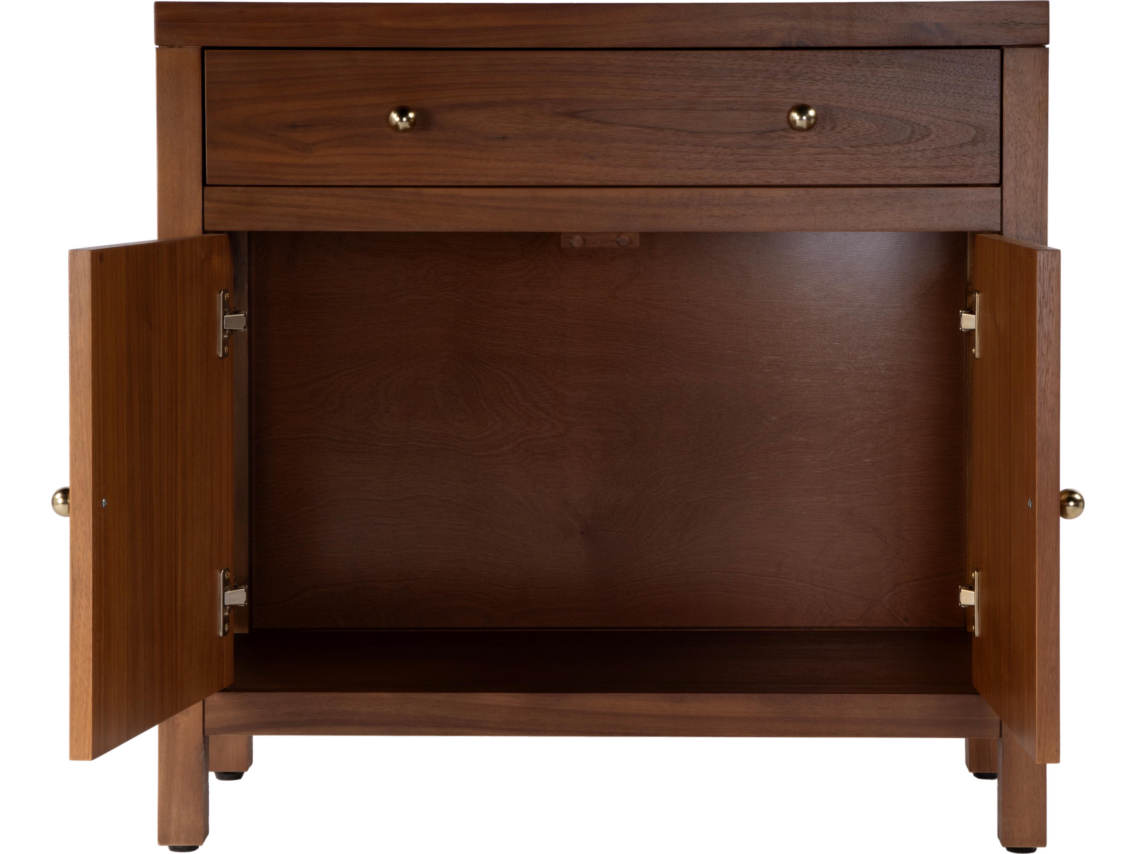 Butler Nora Walnut Brown Acacia Wood Accent Cabinet