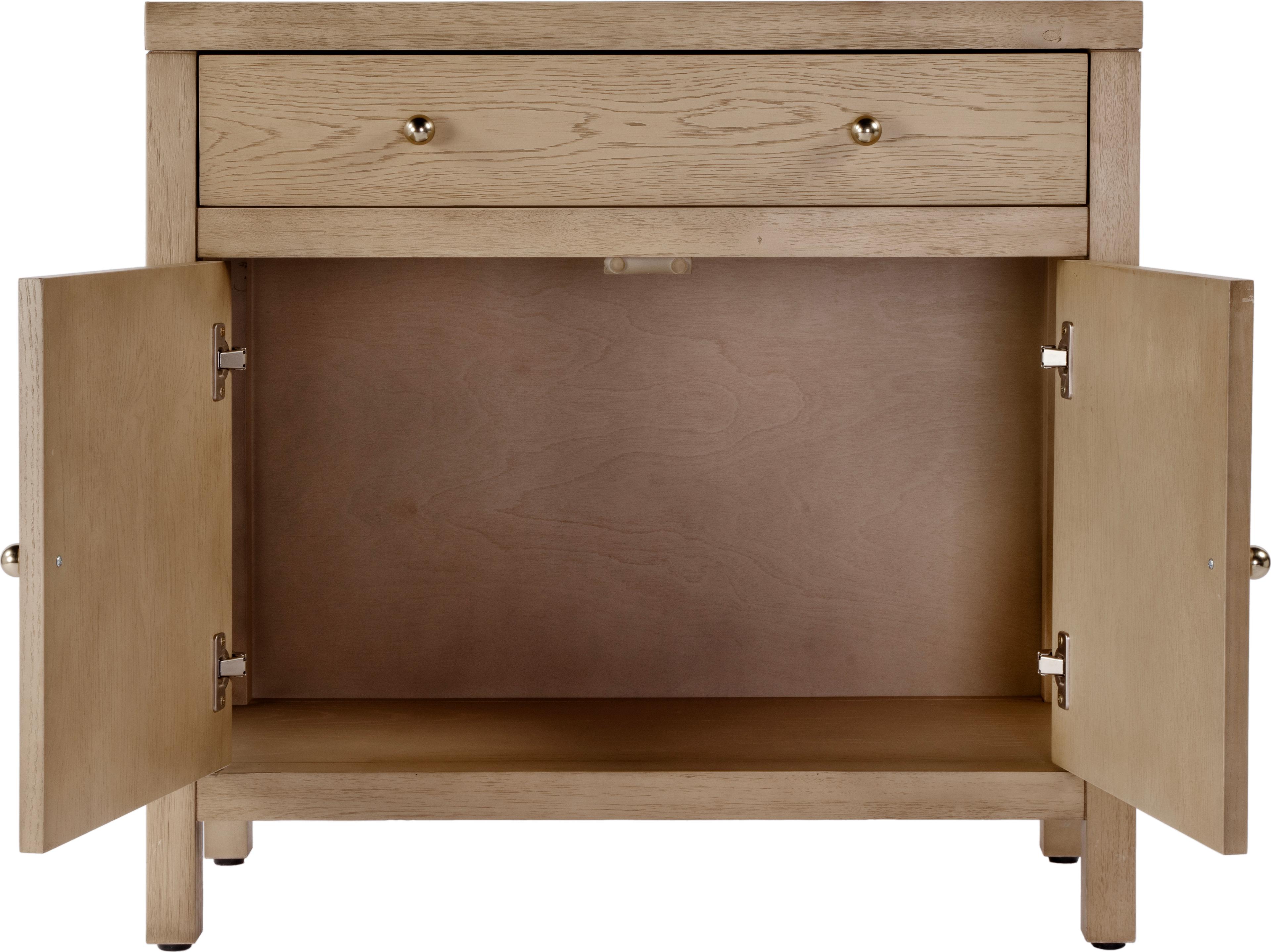 Butler Nora Light Oak Natural Acacia Wood Accent Cabinet