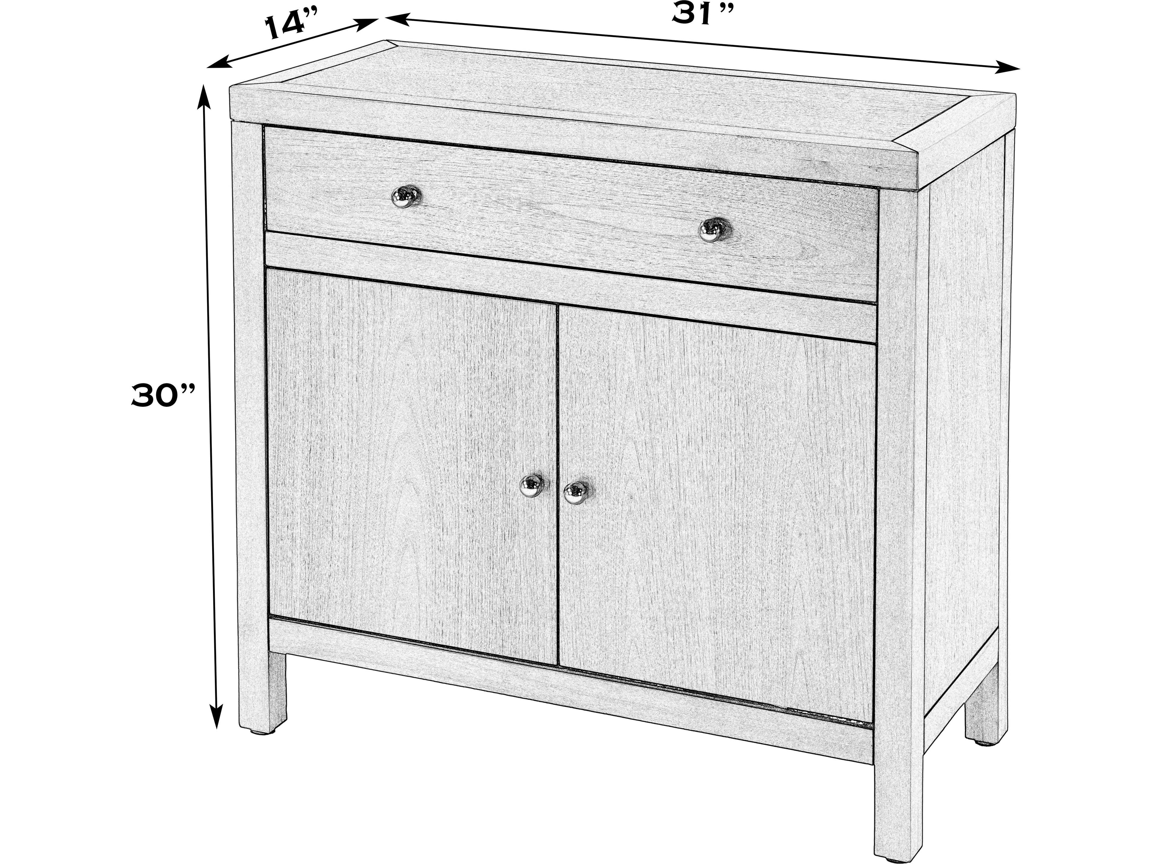 Butler Nora Light Blue Acacia Wood Accent Chest