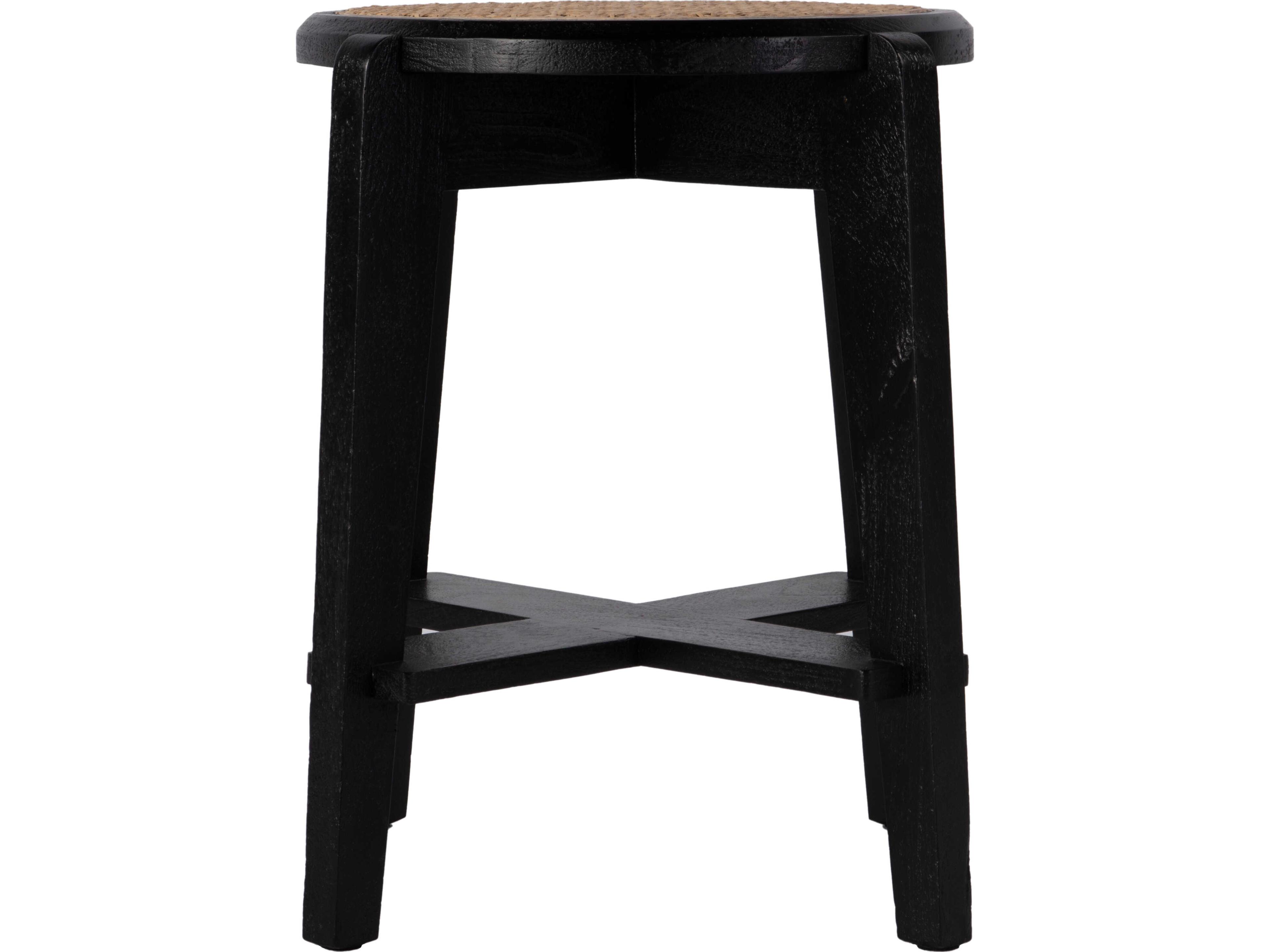 Butler Dryden Black Natural Accent Stool