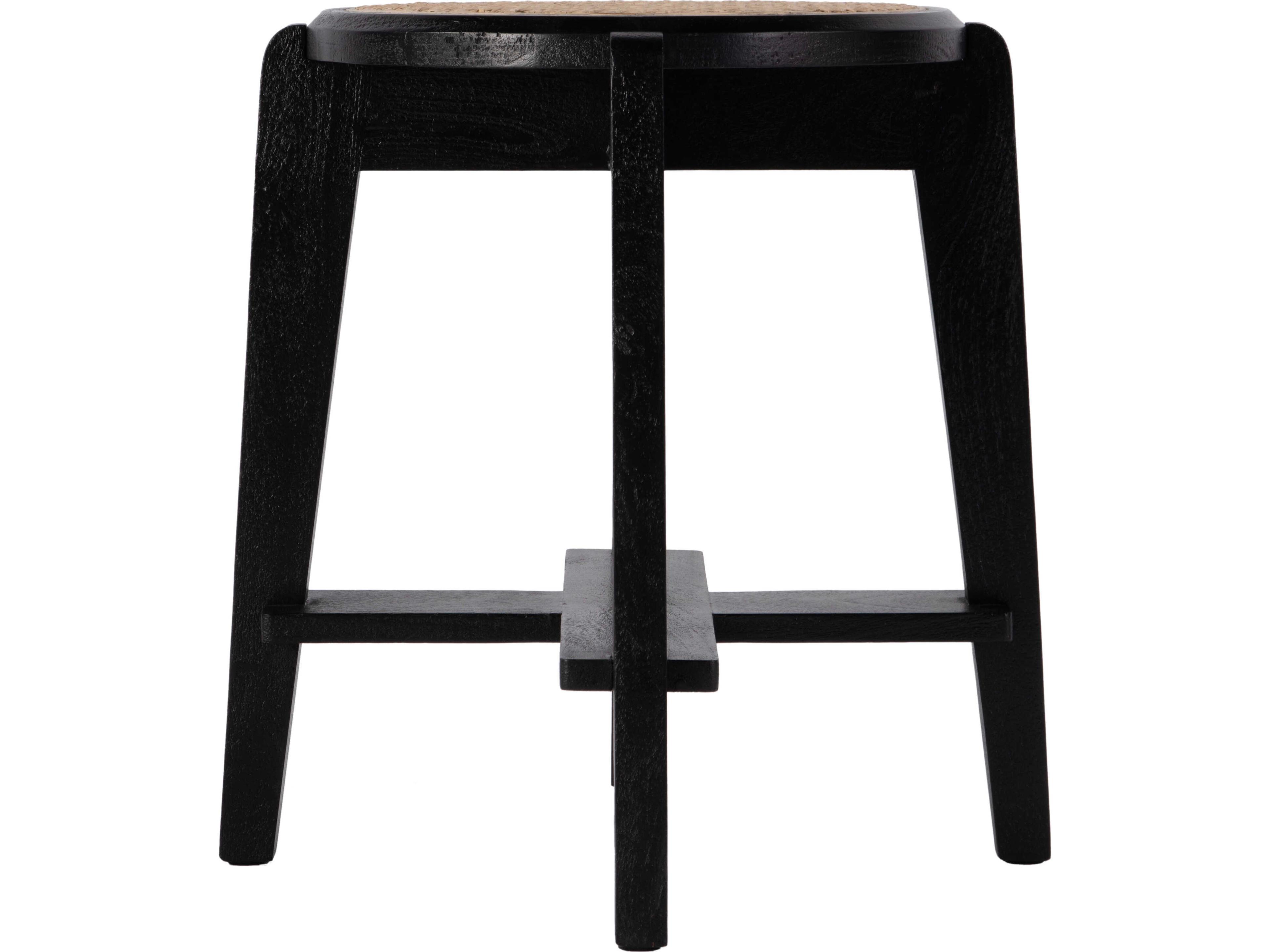 Butler Dryden Black Natural Accent Stool