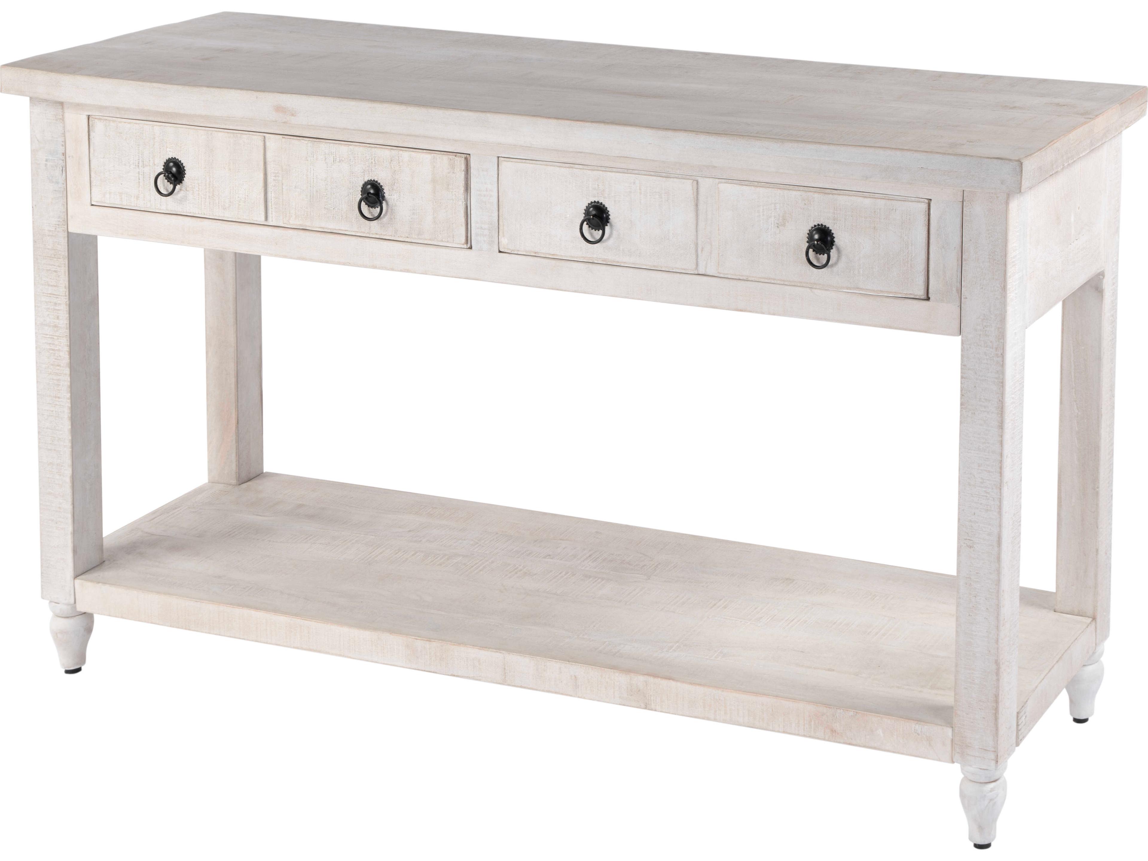 Butler Dorothy Rectangular Wood Gray Console Table