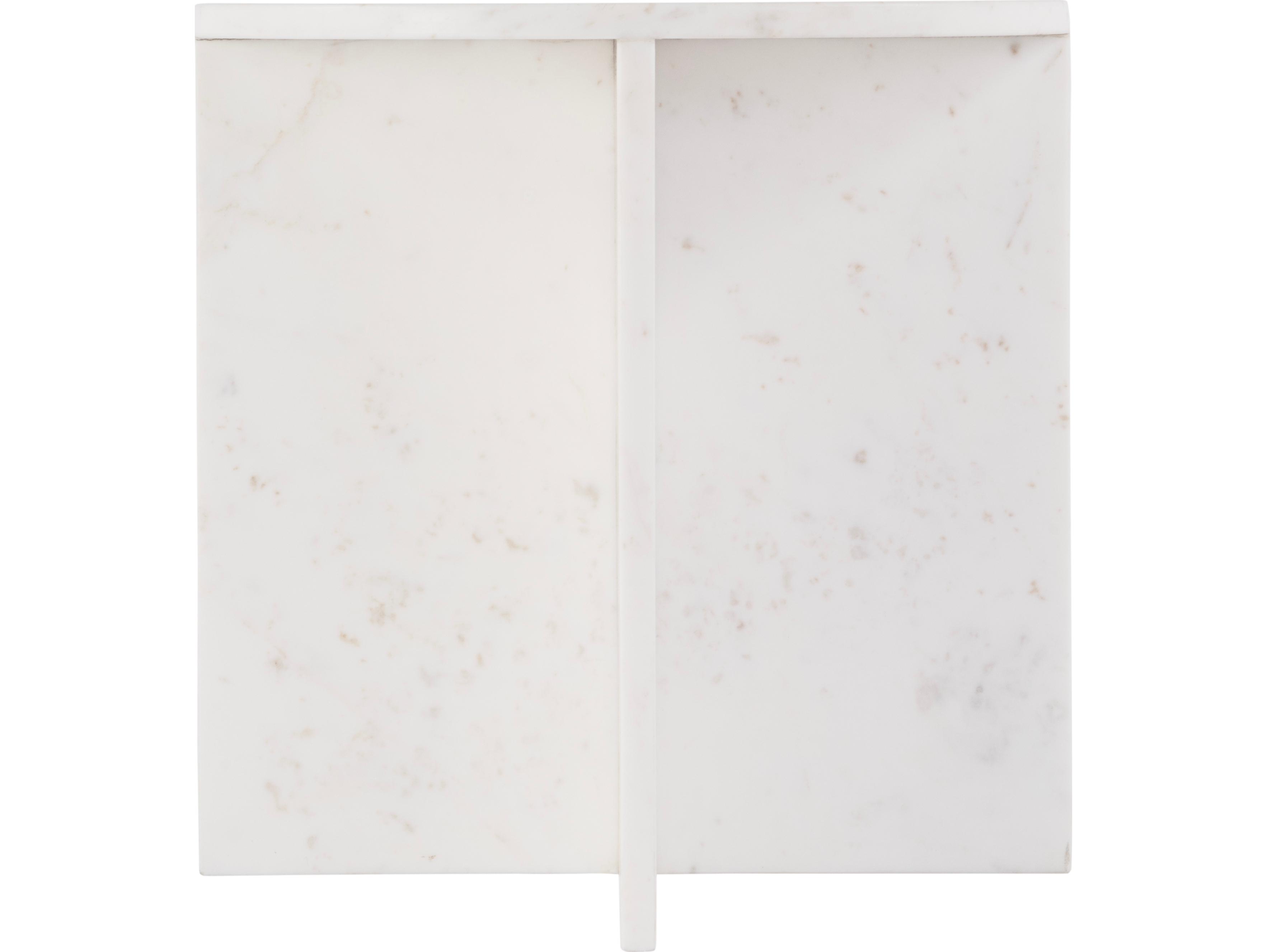 Butler Vienna Round Marble White End Table