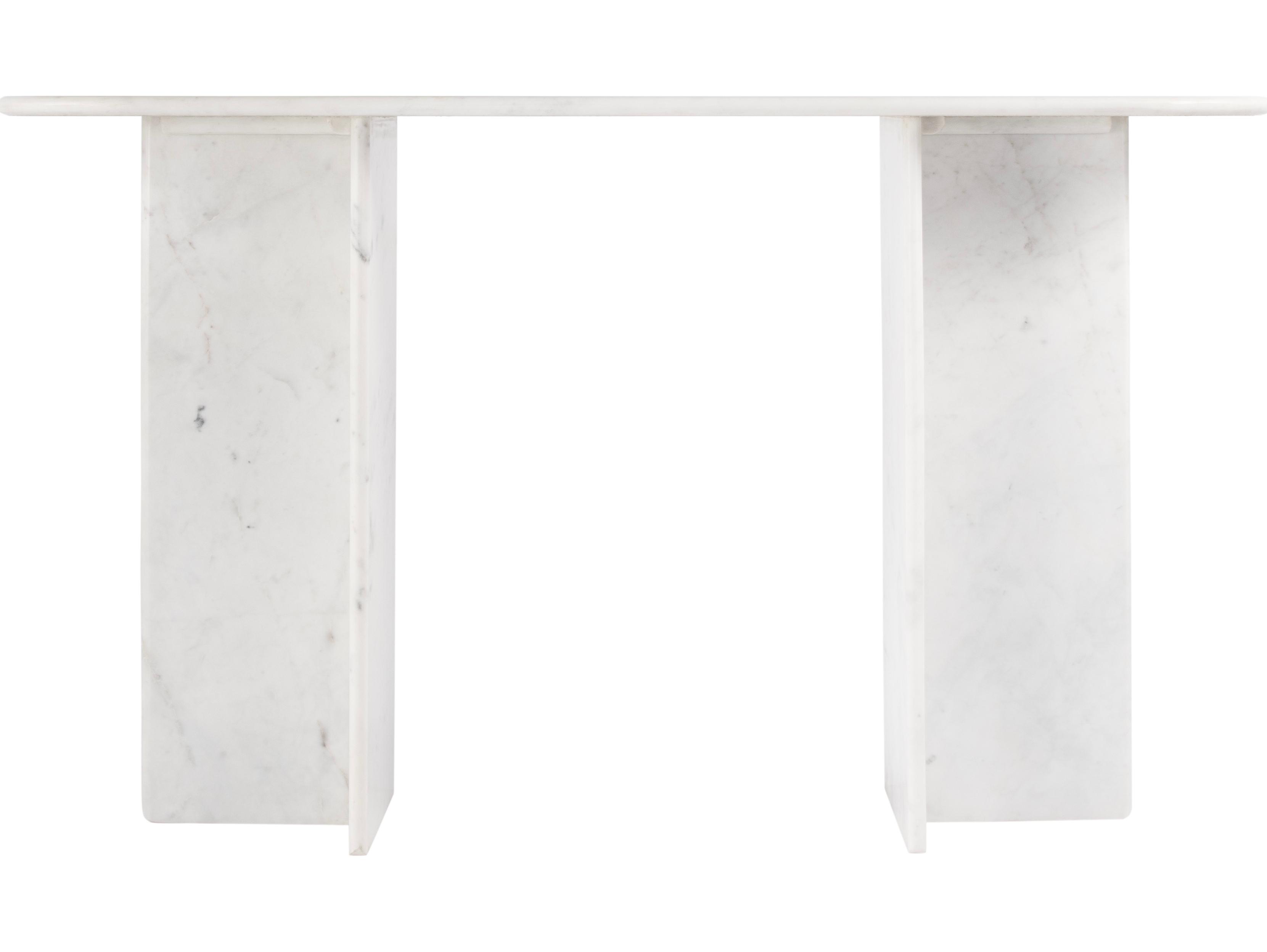 Butler Vienna Oval Marble White Console Table