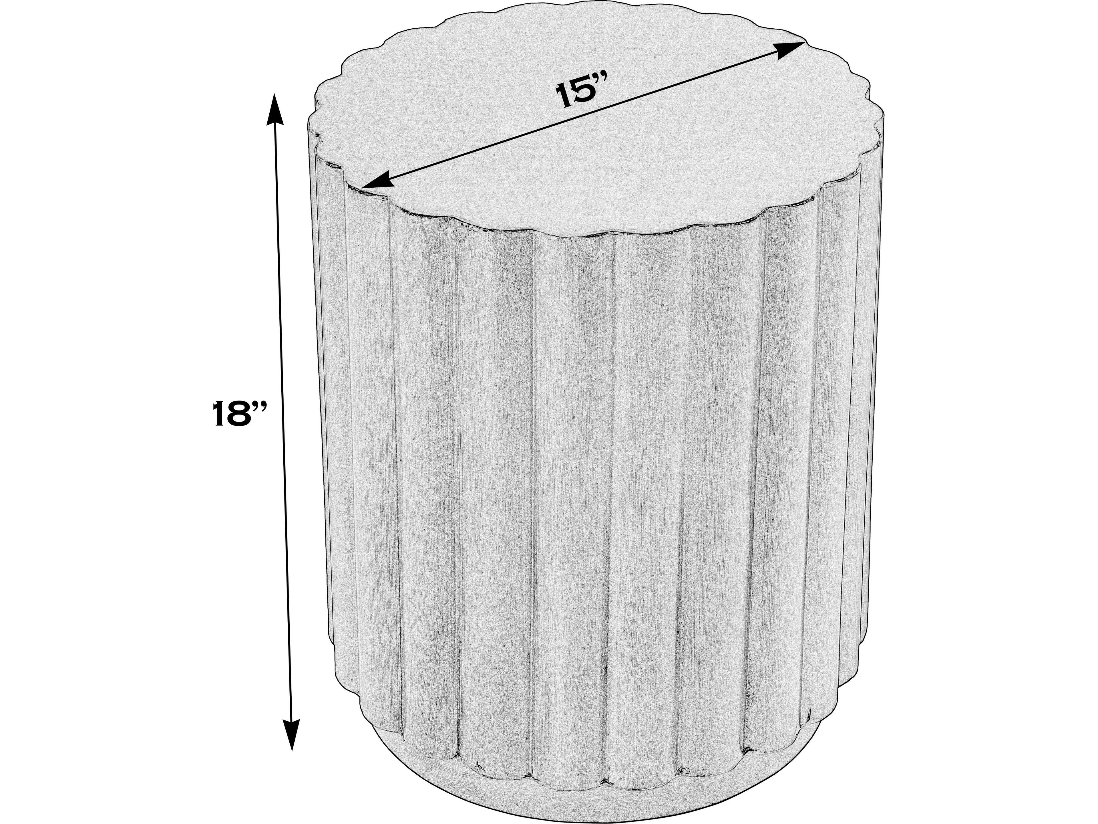 Butler Ava Round Metal Gray End Table