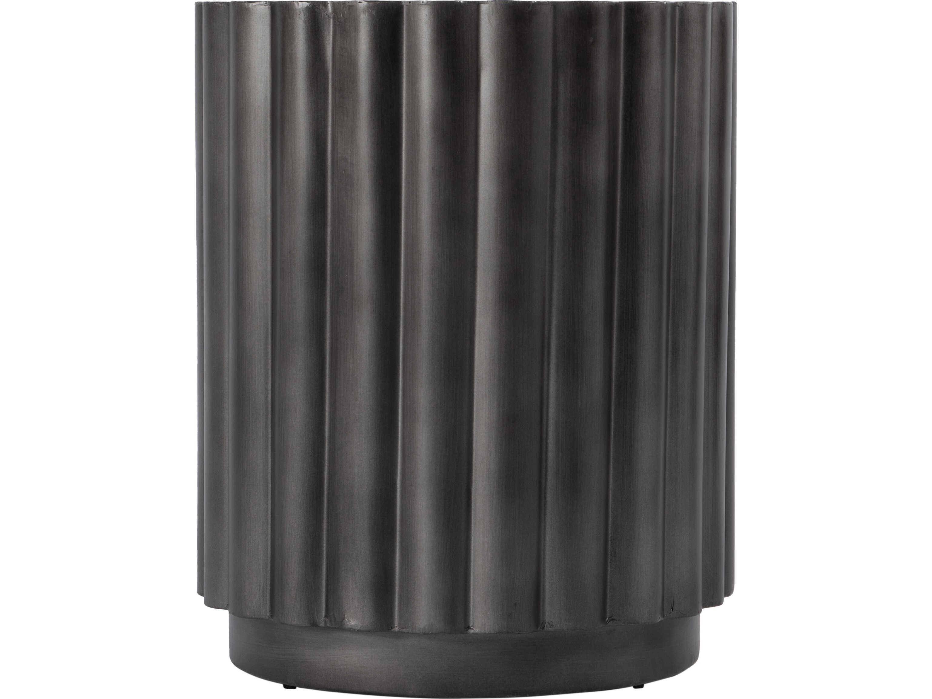 Butler Ava Round Metal Gray End Table