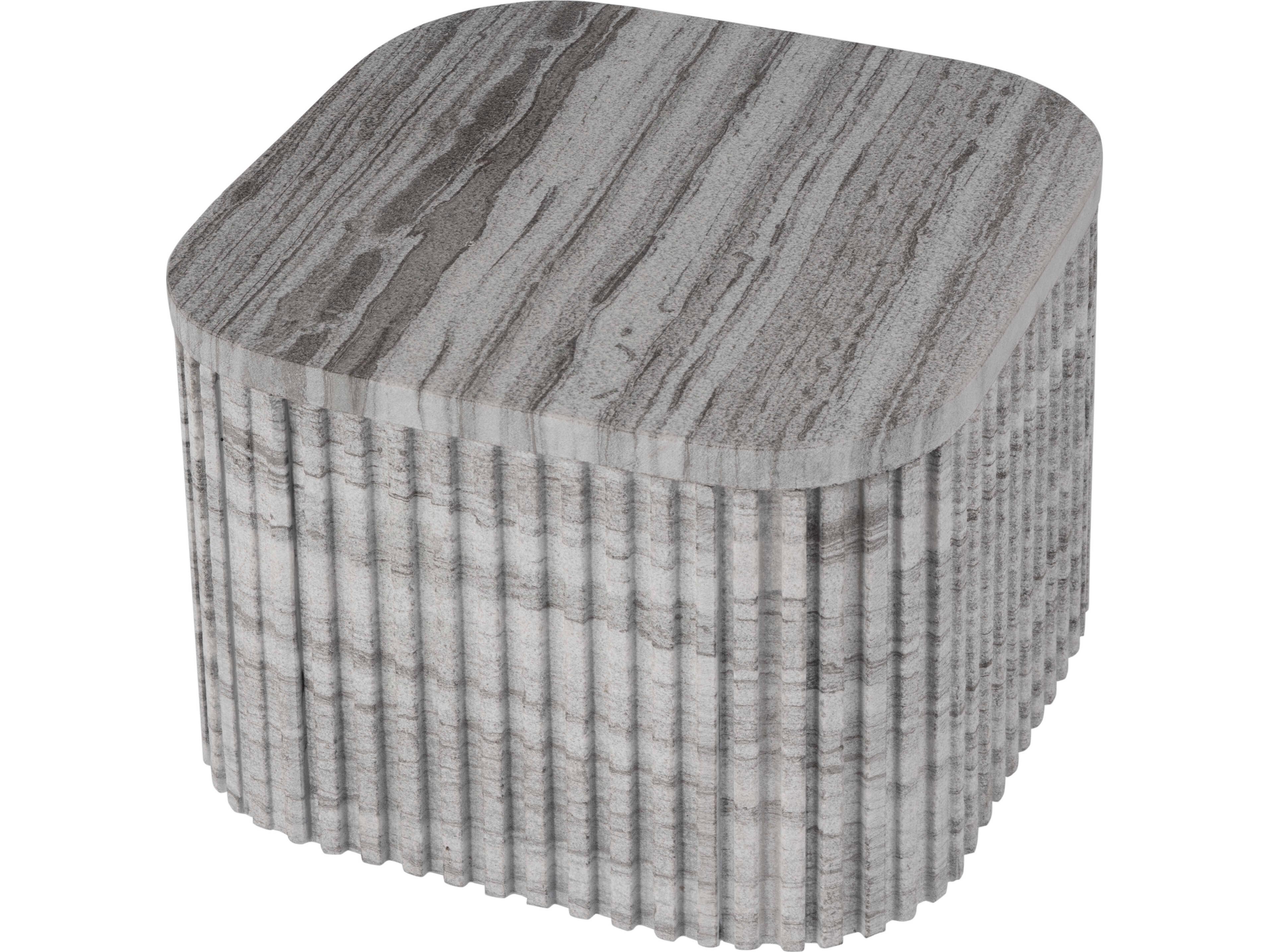 Butler Sylvester Square Marble Gray White Coffee Table