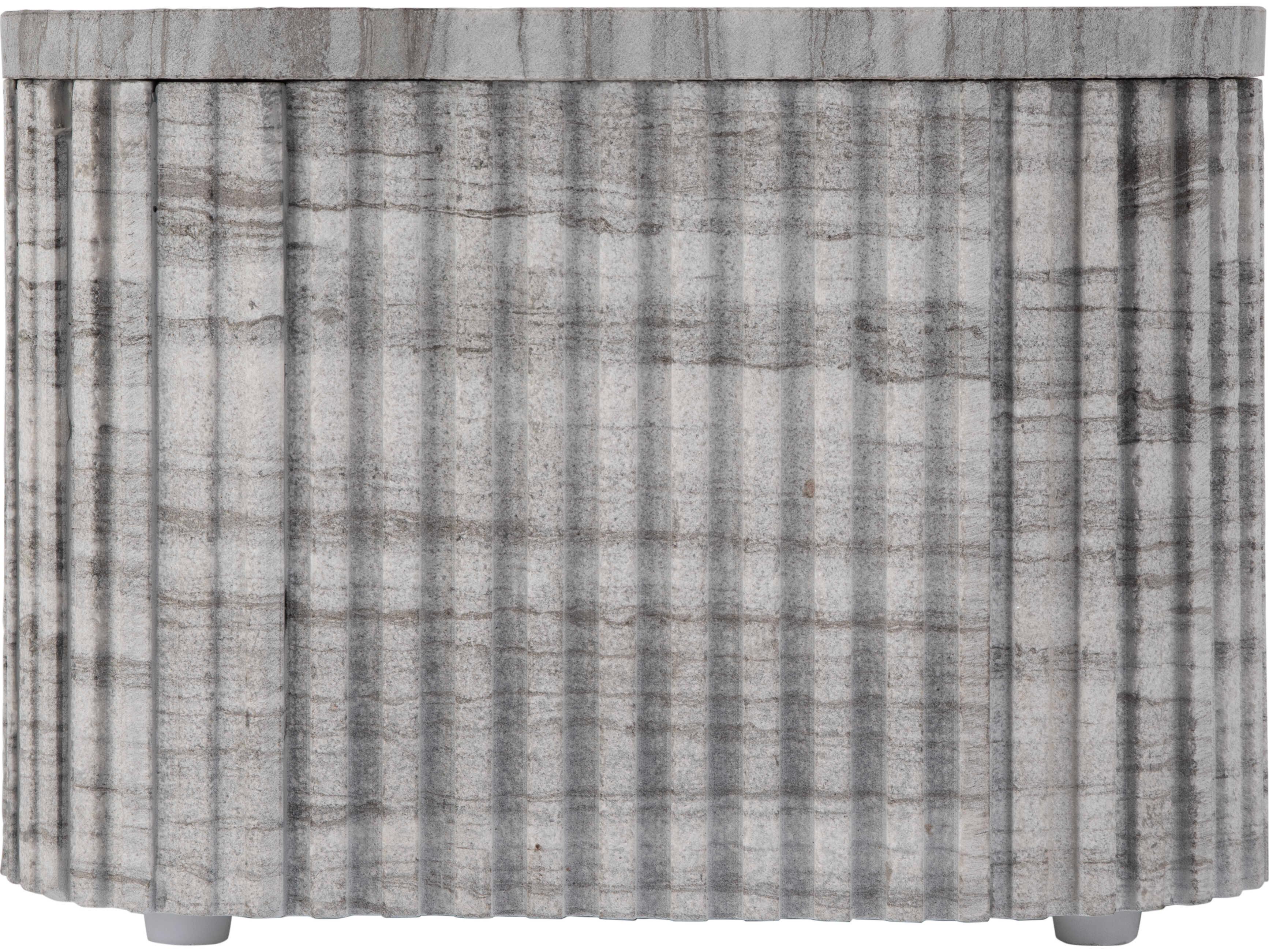 Butler Sylvester Square Marble Gray White Coffee Table