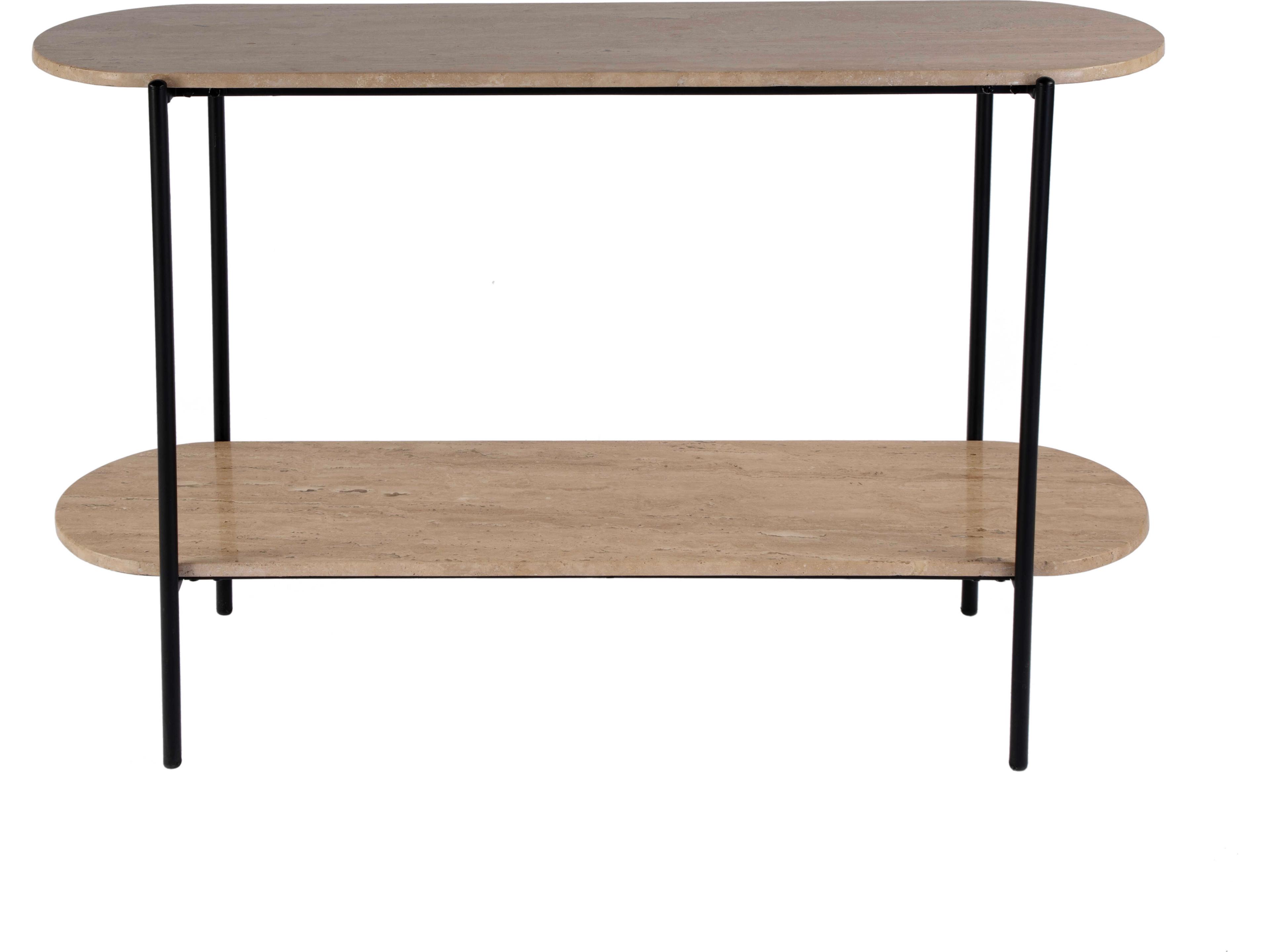 Butler Rinaldi Oval Marble Natural Console Table