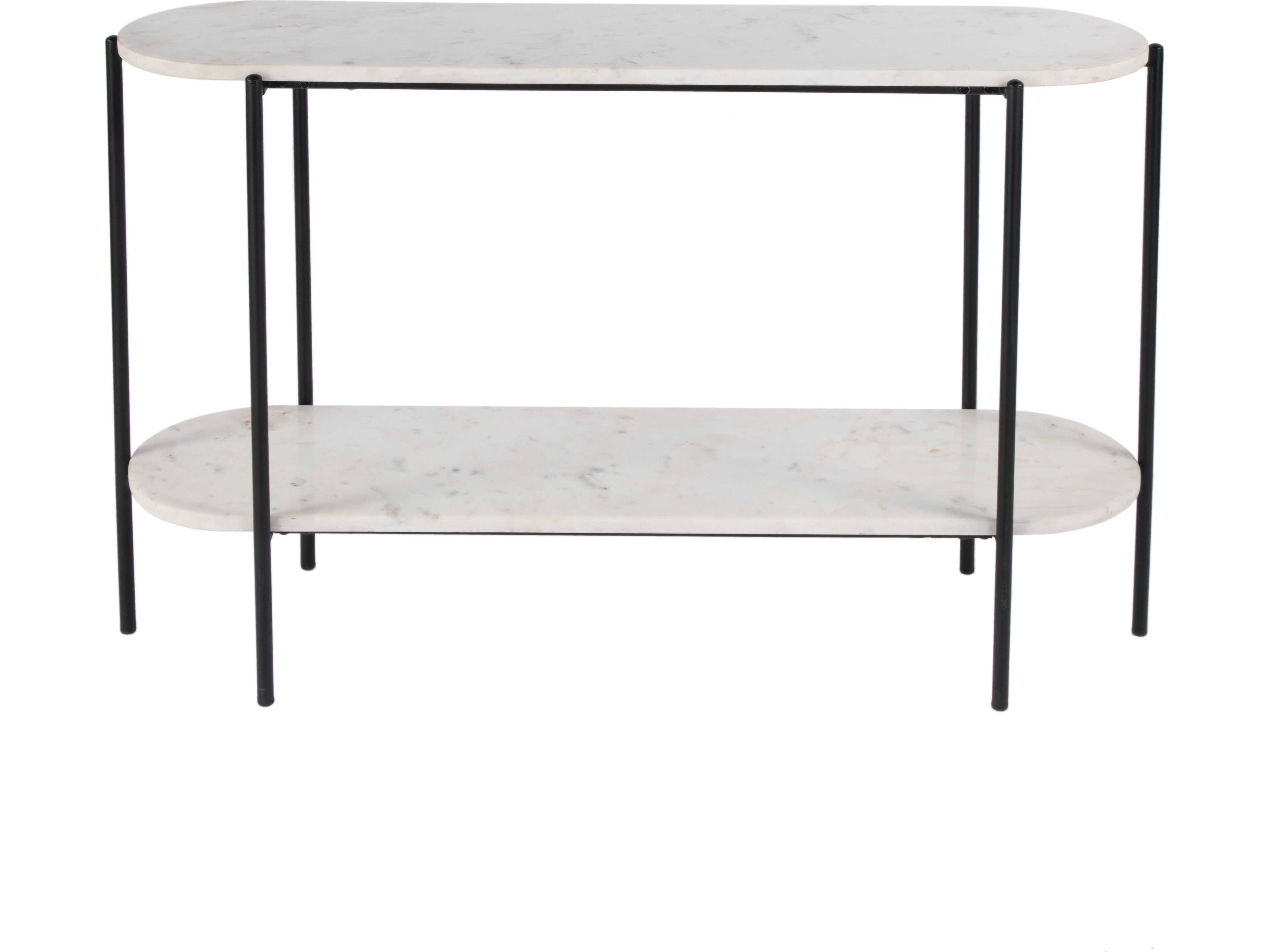 Butler Renaldo Oval Marble White Console Table