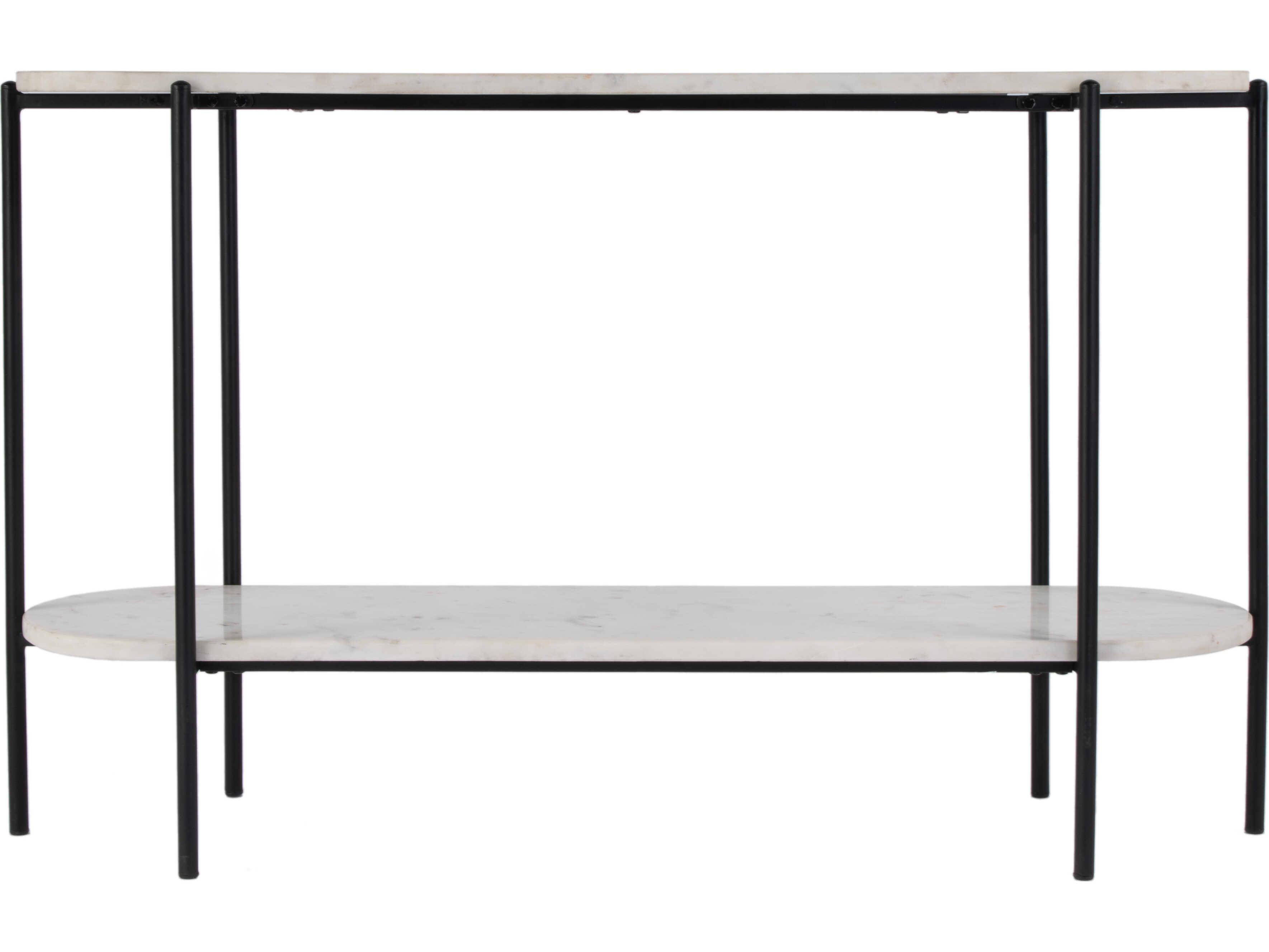 Butler Renaldo Oval Marble White Console Table