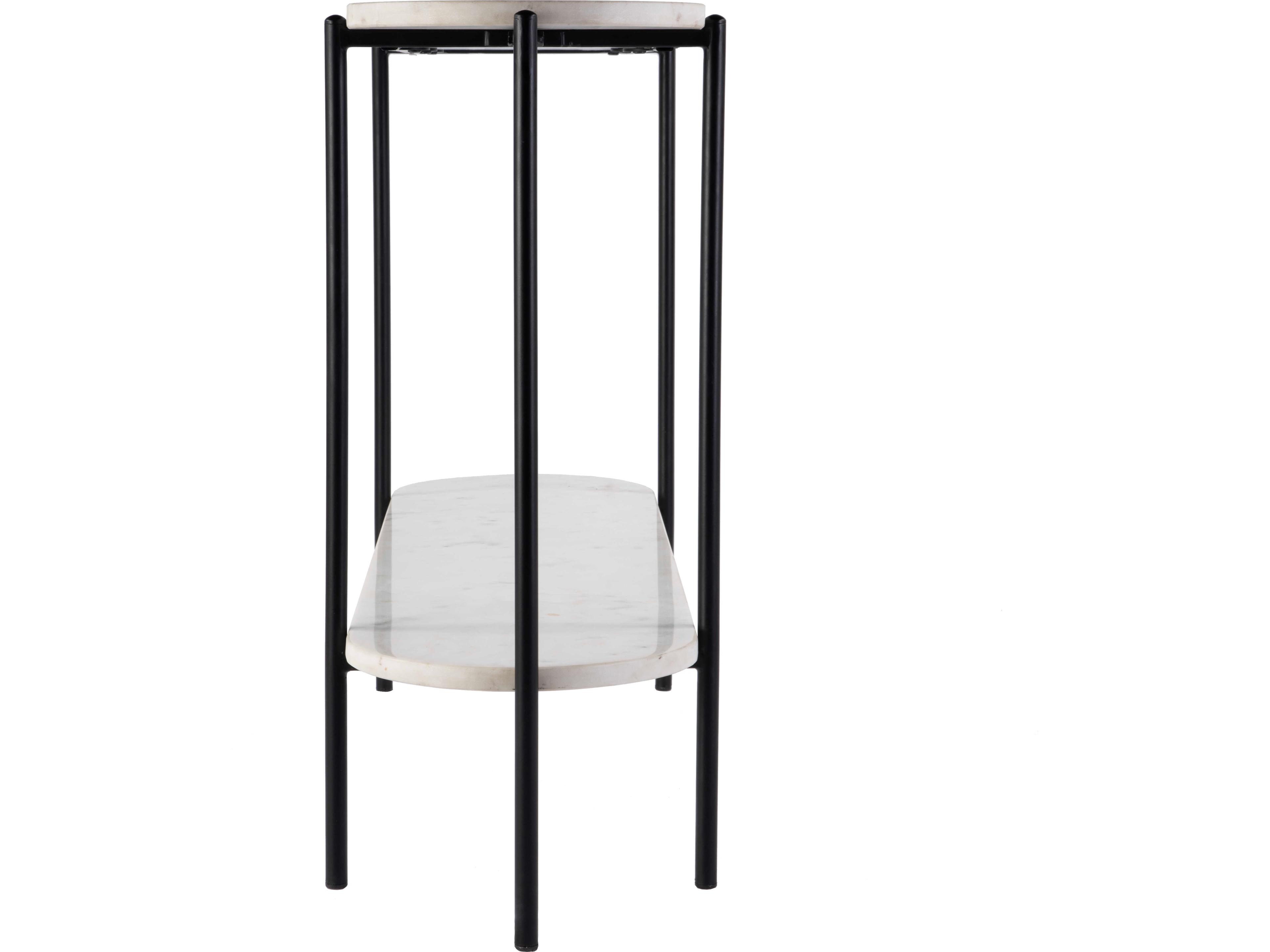 Butler Renaldo Oval Marble White Console Table