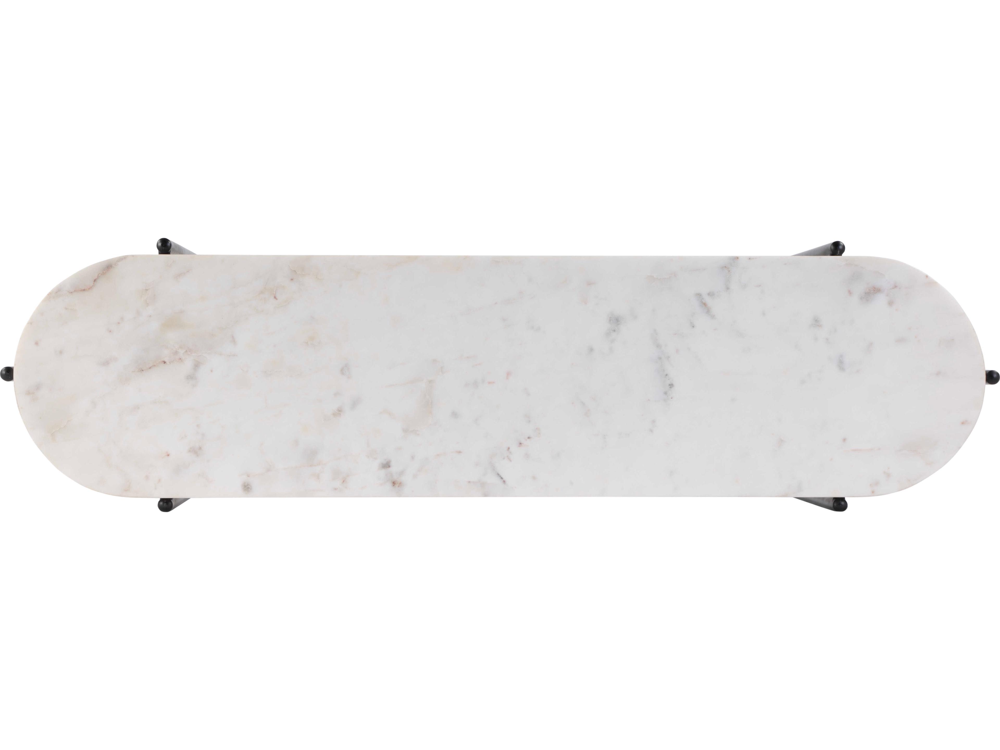 Butler Renaldo Oval Marble White Console Table
