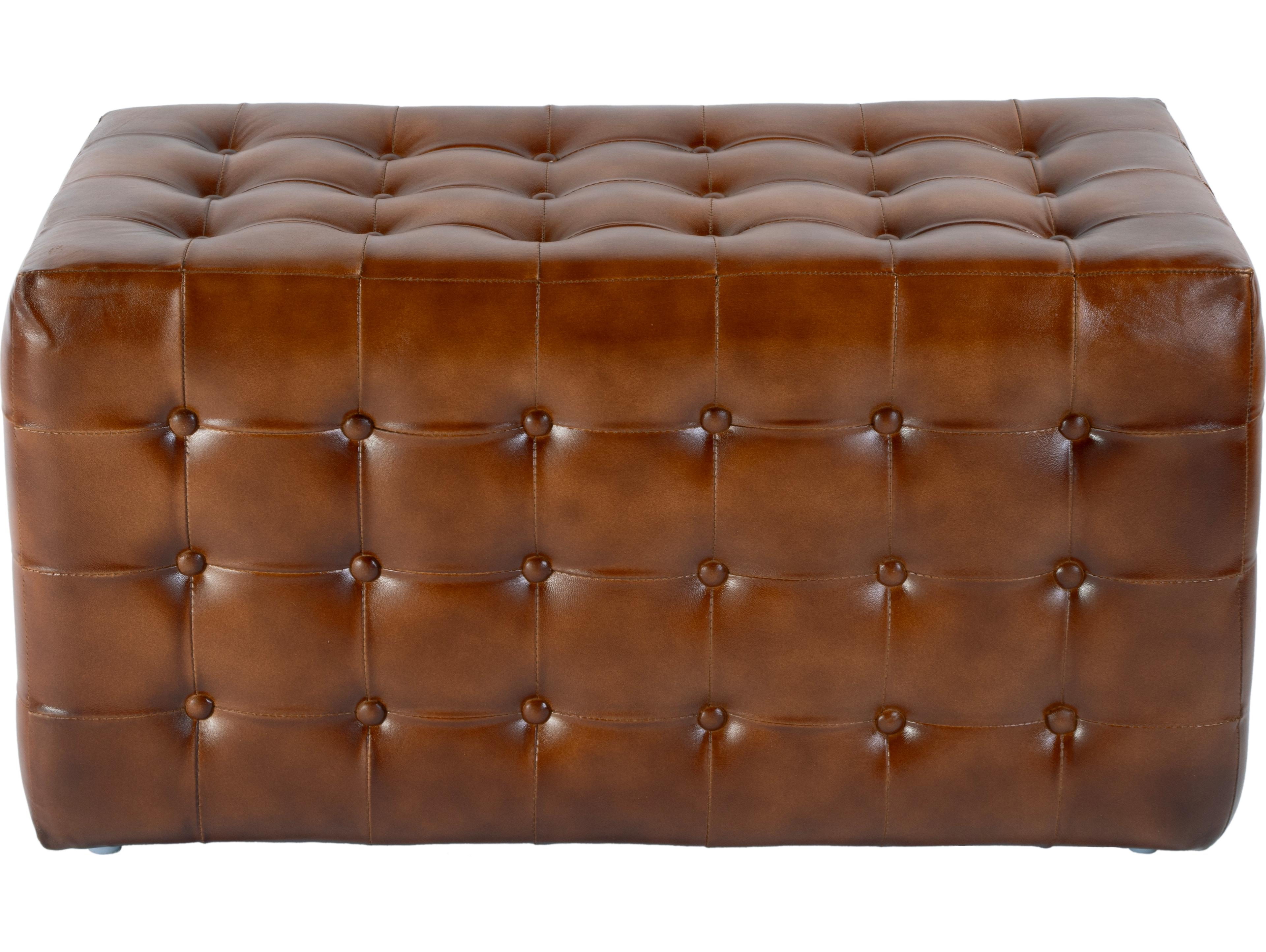 Butler Kingston Brown Leather Accent Bench