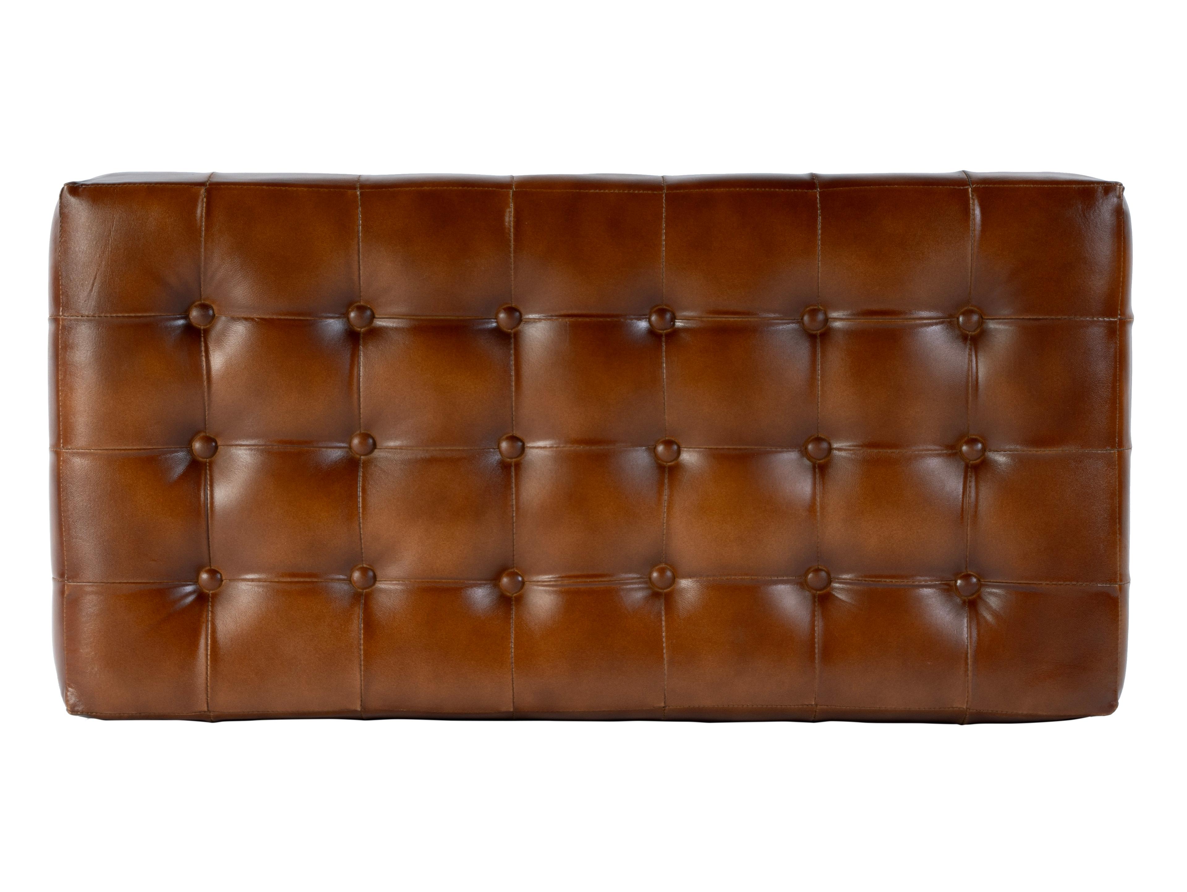 Butler Kingston Brown Leather Accent Bench