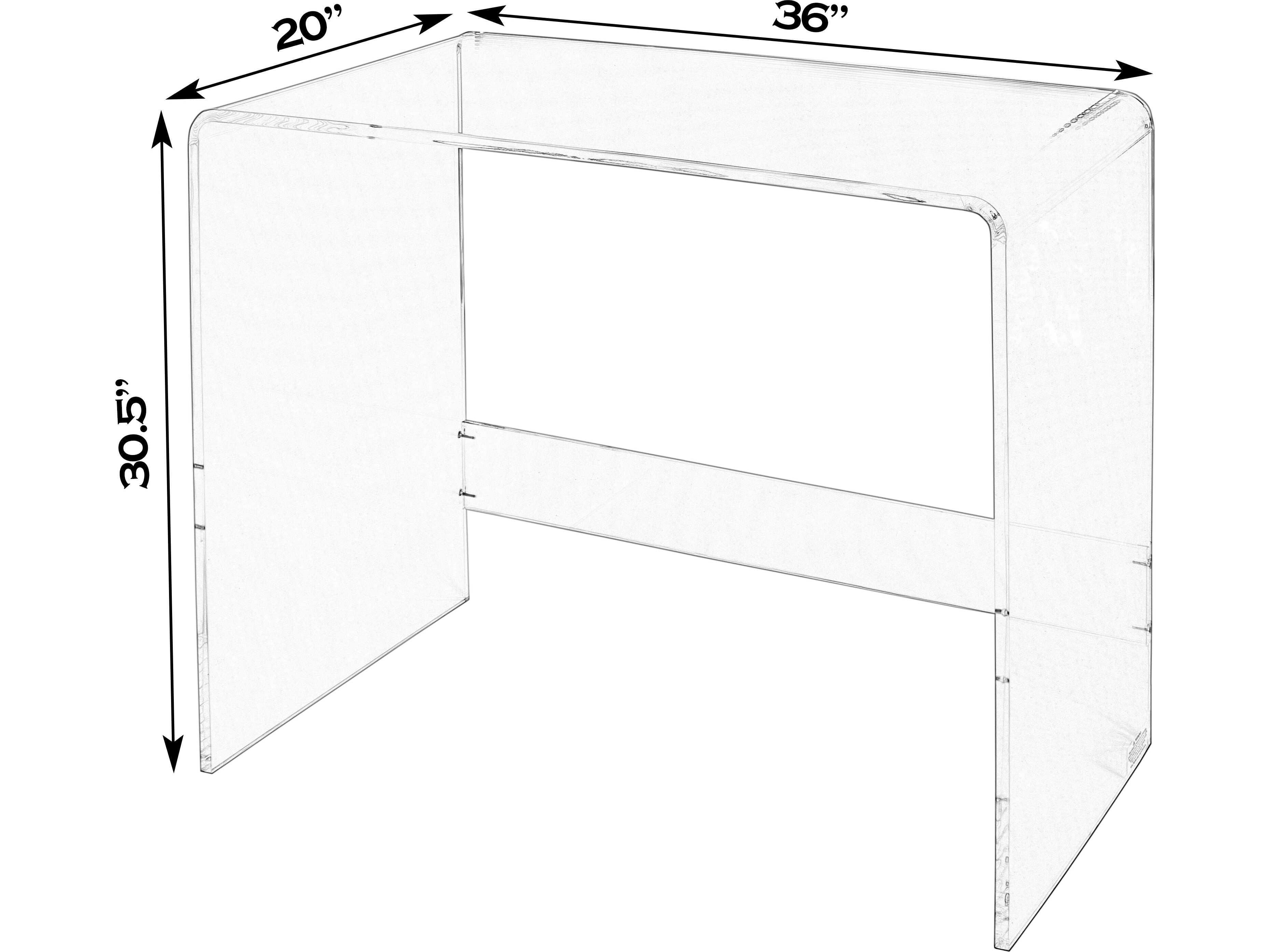 Butler Solara Clear Writing Desk