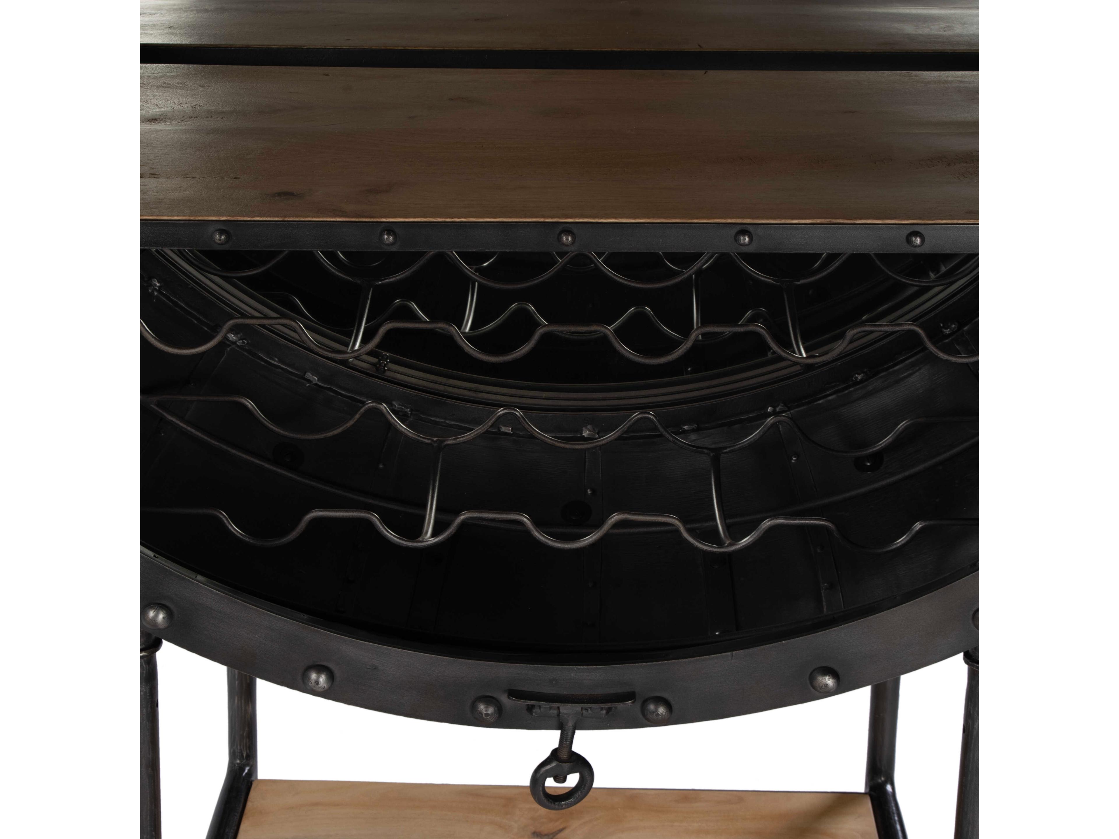 Butler Roanoke Glass Black Bar Cart